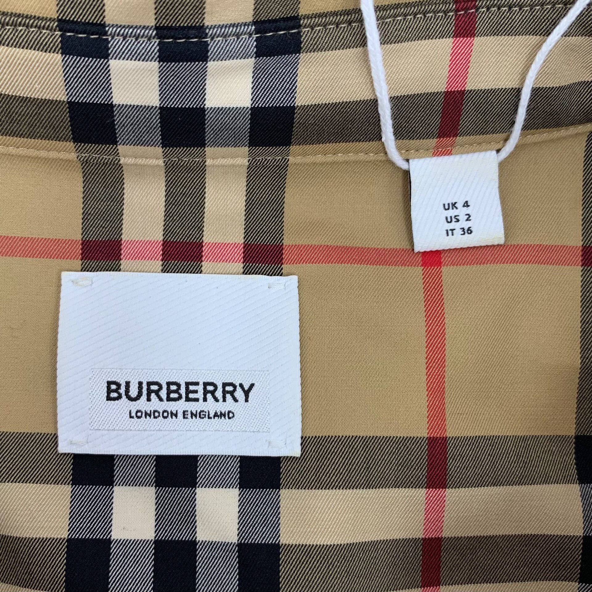 Burberry Burberry Vintage Check Cotton Shirt Dress IT 36 Size XS / US 0-2 / IT 36-38 - 7 Thumbnail