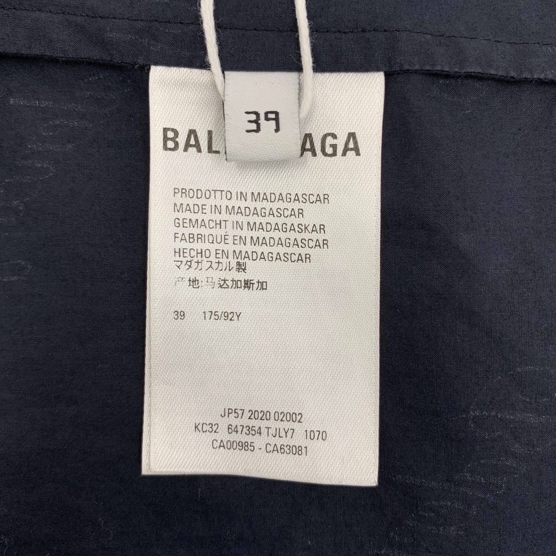 Balenciaga Balenciaga Script Logo Short Sleeve Shirt 39 Size US M / EU 48-50 / 2 - 7 Thumbnail