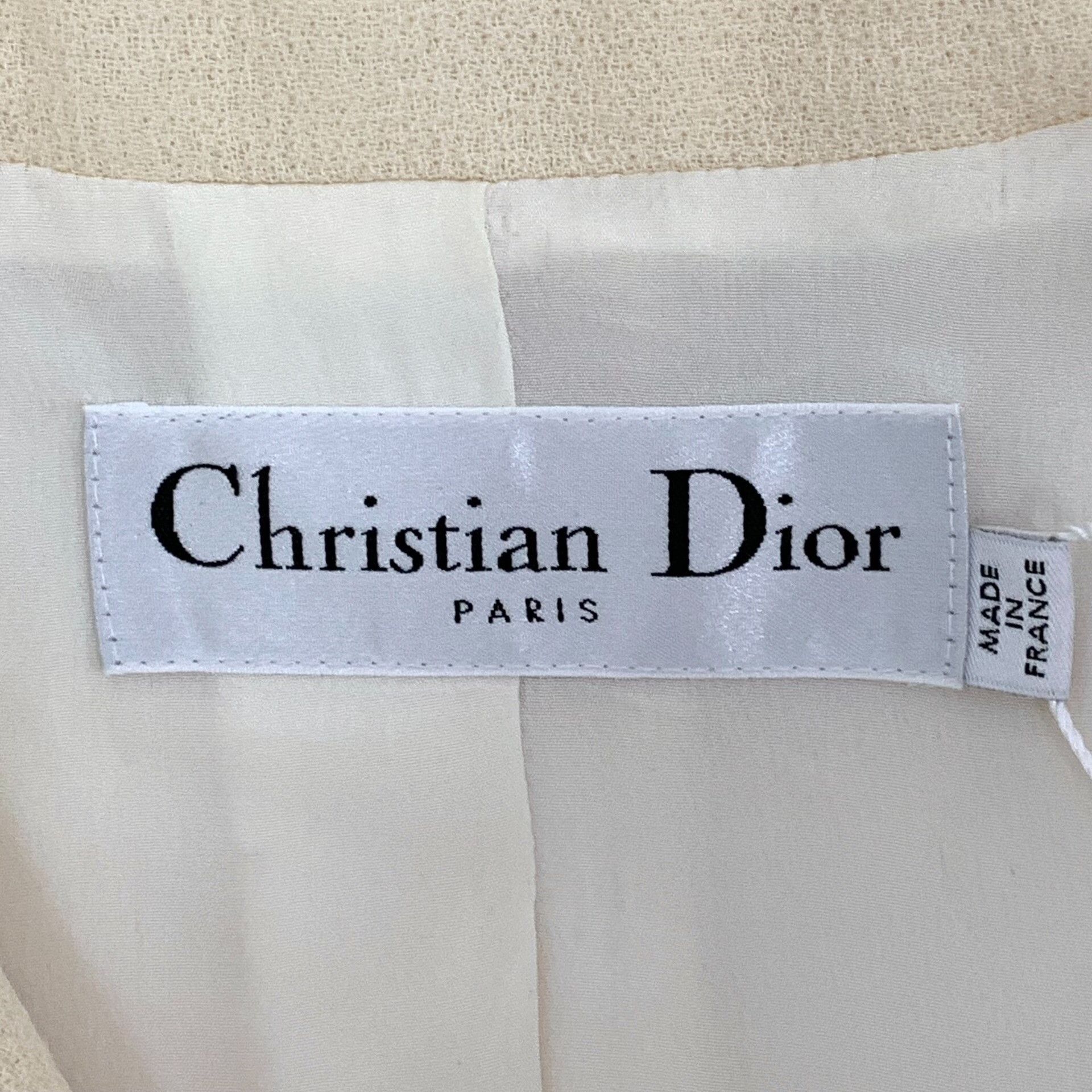 Dior Dior Beige Wool Sleeveless Mini Dress FR 38 Size S / US 4 / IT 40 - 6 Thumbnail