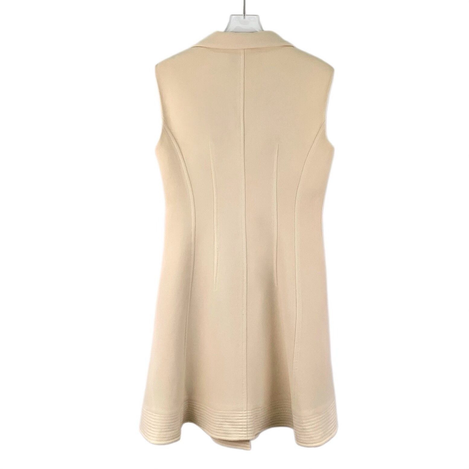 Dior Dior Beige Wool Sleeveless Mini Dress FR 38 Size S / US 4 / IT 40 - 3 Thumbnail