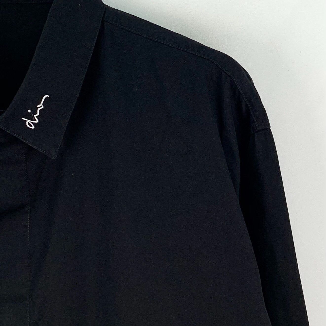 Dior Dior Embroidered Collar Cotton Shirt Size 42 Size US L / EU 52-54 / 3 - 4 Thumbnail