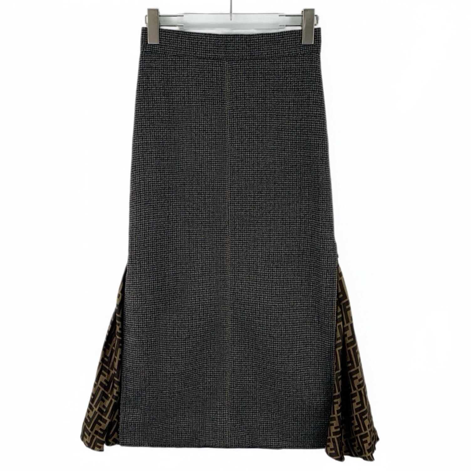 Fendi Fendi Houndstooth Wool FF Midi Skirt IT 38 Size 26" / US 2 / IT 38 - 2 Thumbnail