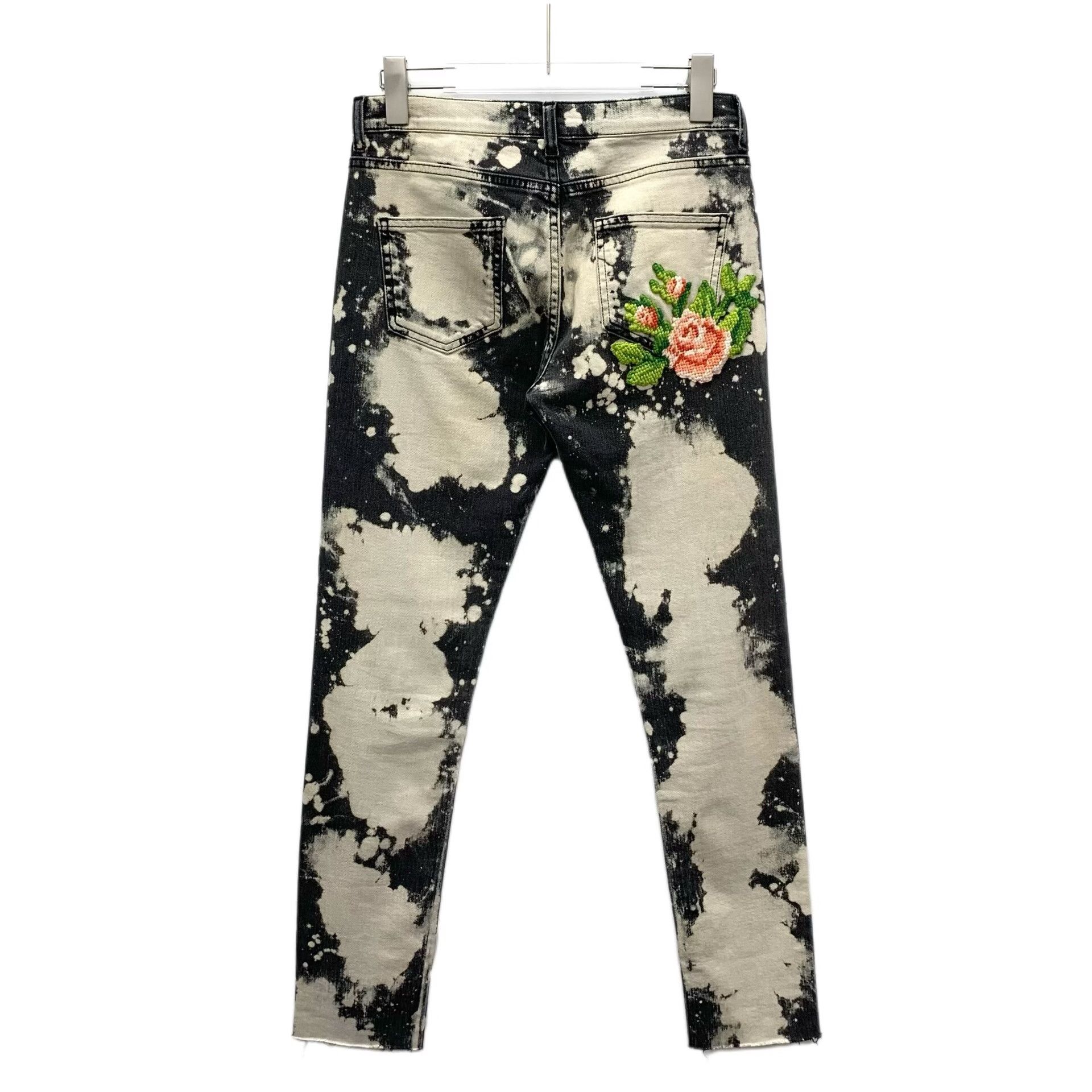 Gucci Gucci Floral Embroidery Bleached Denim Jeans 26 Size 26" / US 2 / IT 38 - 3 Thumbnail