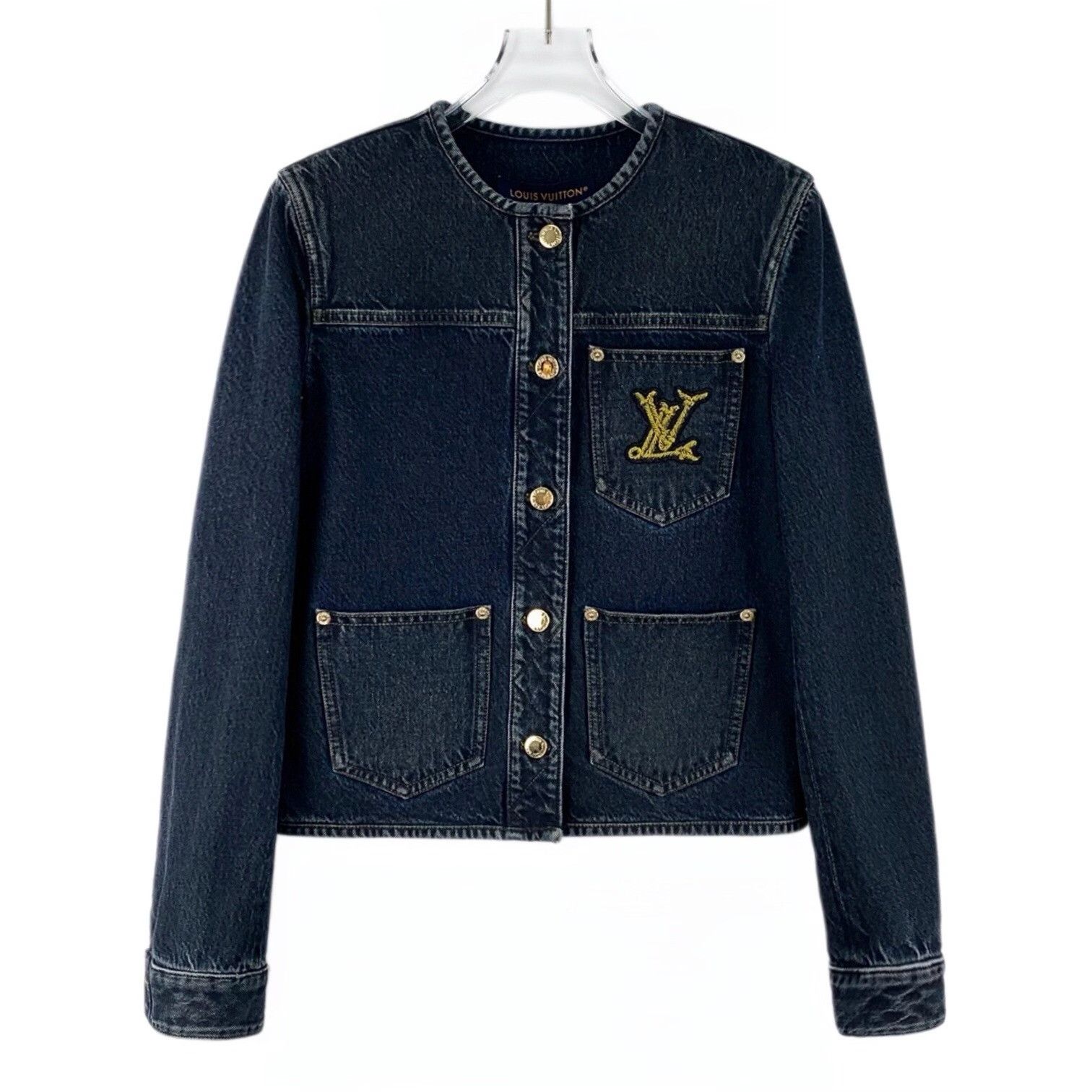 Louis Vuitton Louis Vuitton Logo Embroidered Denim Jacket 36 Size XS / US 0-2 / IT 36-38 - 2 Thumbnail