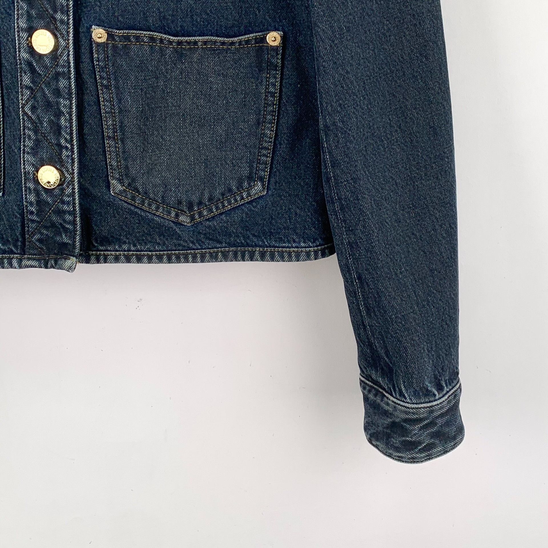 Louis Vuitton Louis Vuitton Logo Embroidered Denim Jacket 36 Size XS / US 0-2 / IT 36-38 - 5 Thumbnail