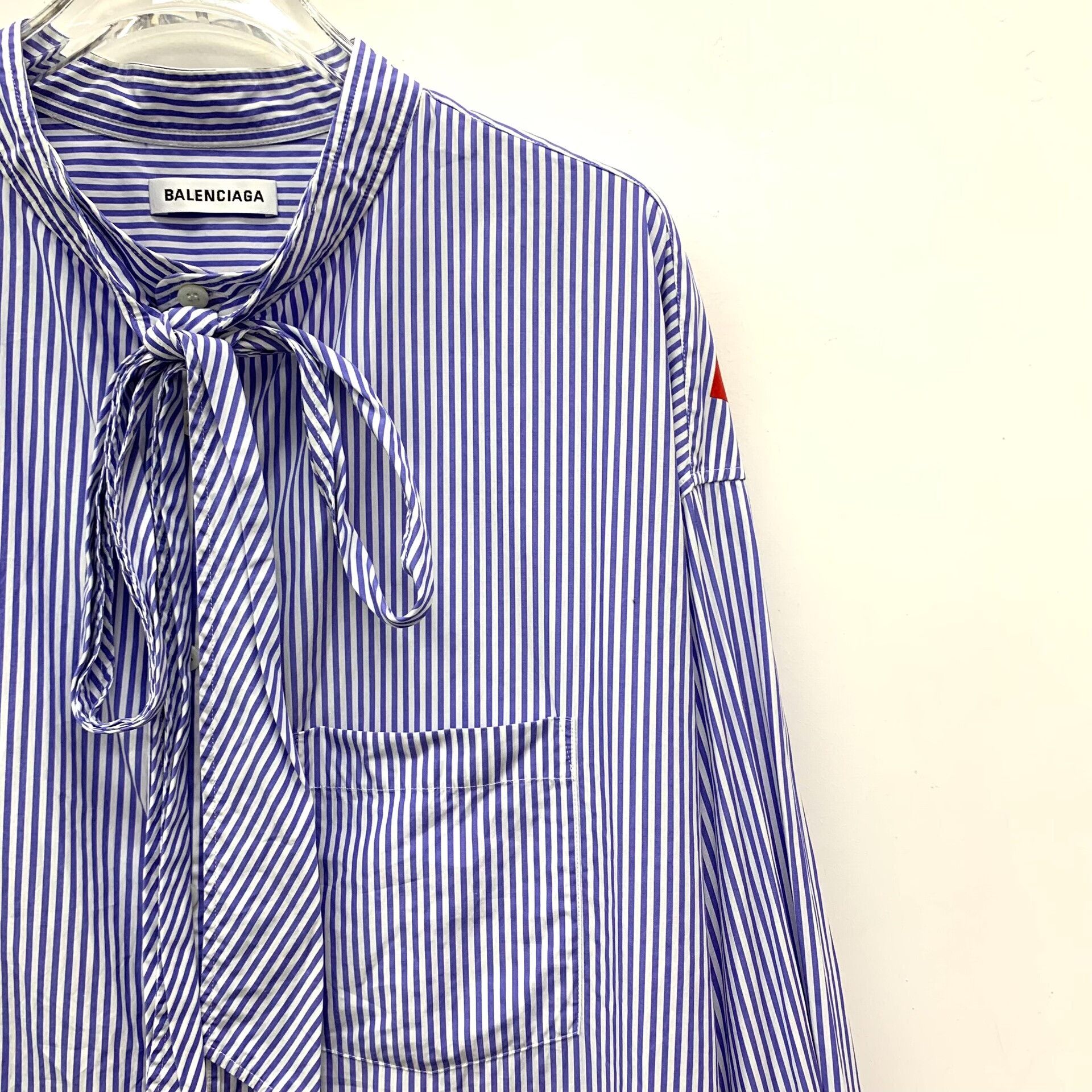 Balenciaga Balenciaga Striped Logo Bow Blouse FR 34 Size XS / US 0-2 / IT 36-38 - 4 Thumbnail