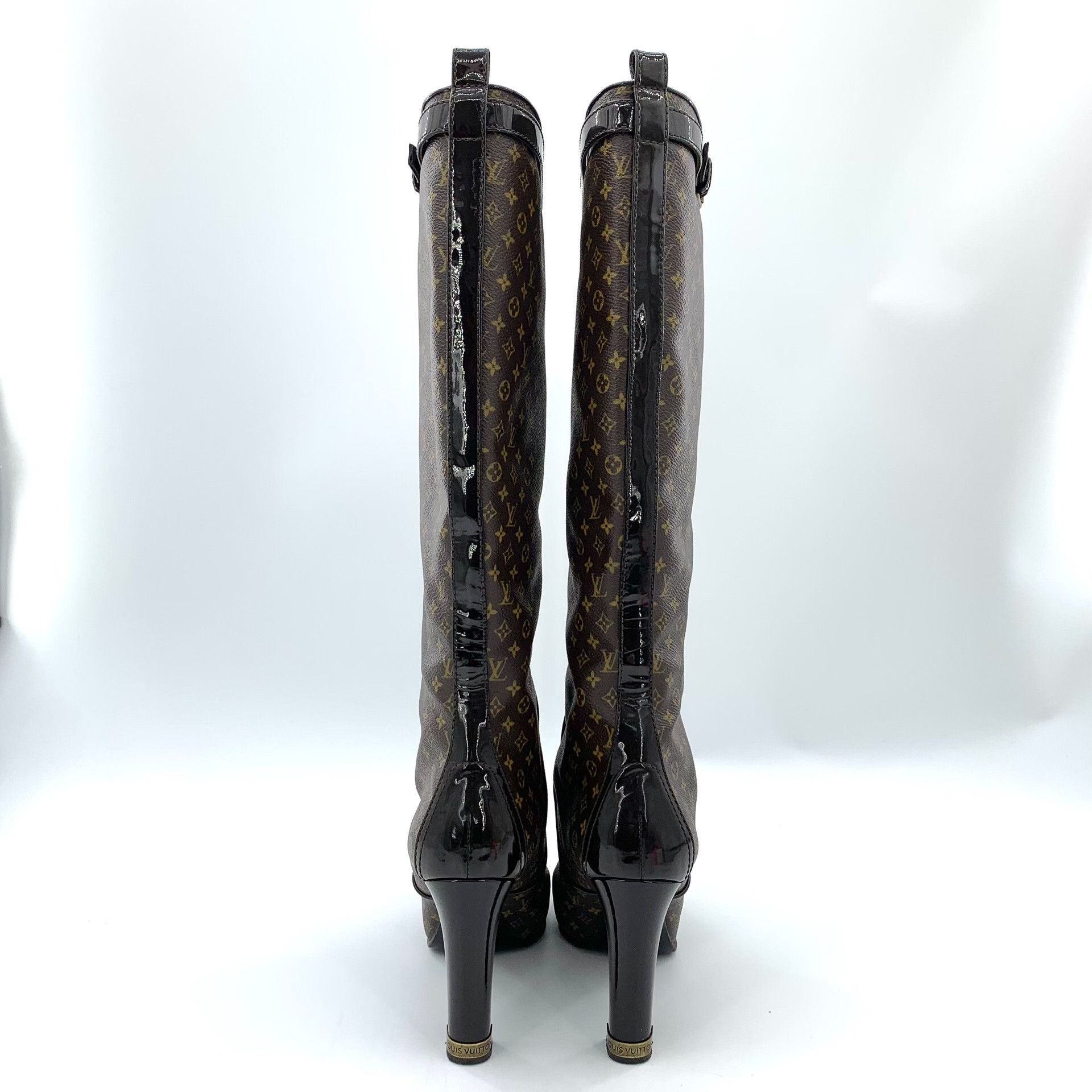 Louis Vuitton Louis Vuitton Monogram Block Heel Tall Boots 38 Size US 8 / IT 38 - 5 Thumbnail