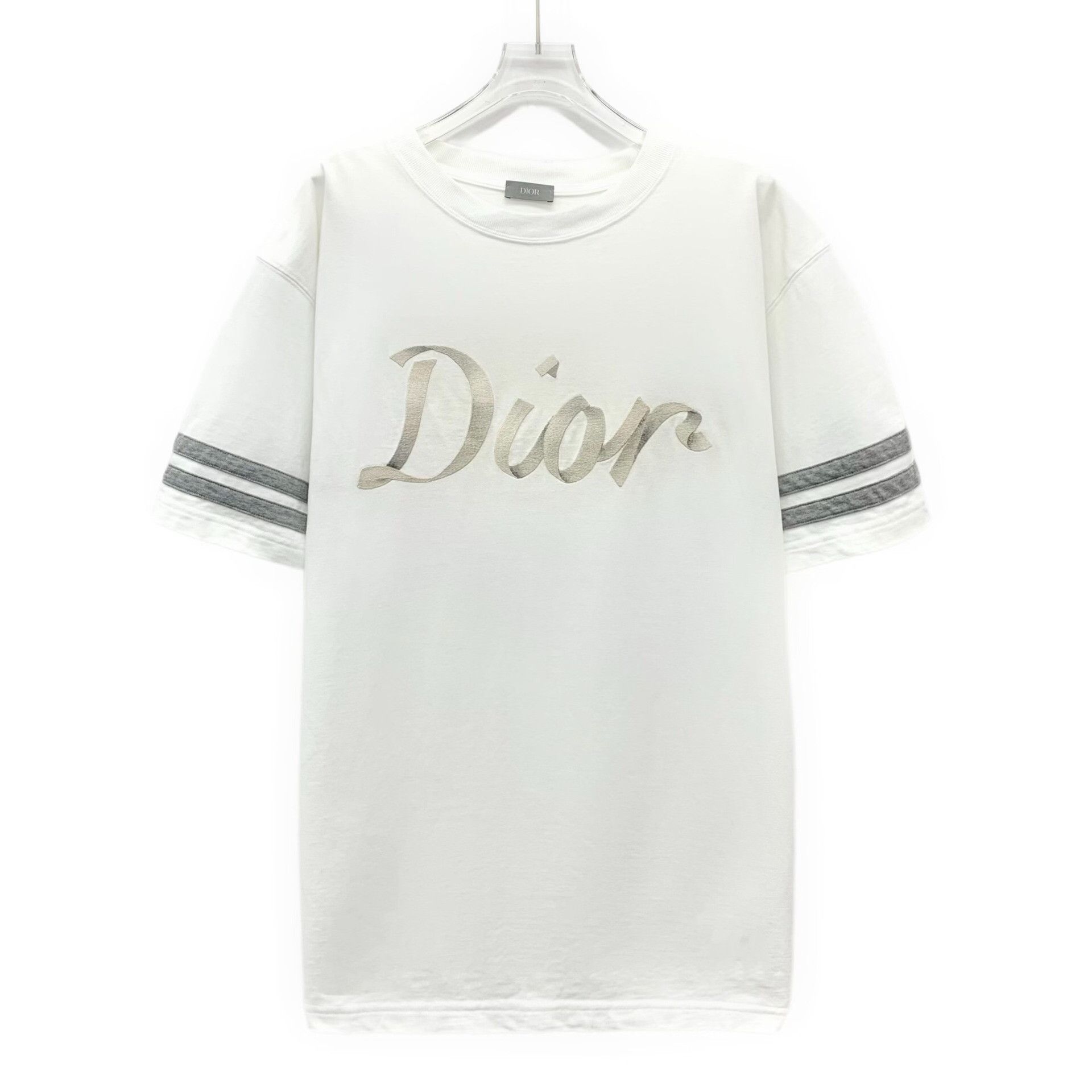 Dior Dior Script Logo Striped T-Shirt Size L Size US L / EU 52-54 / 3 - 2 Thumbnail