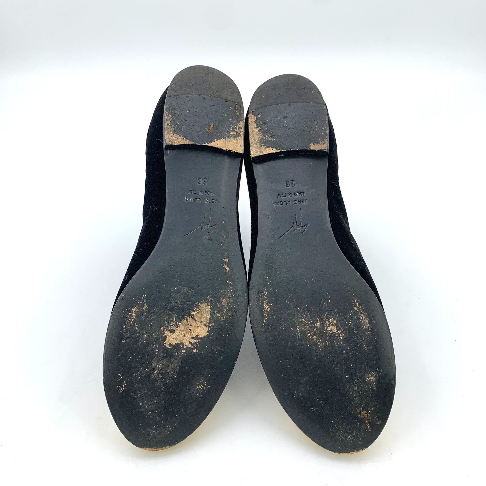 Giuseppe Zanotti Giuseppe Zanotti Gold Toe Velvet Ankle Boots Size 36 Size US 6 / IT 36 - 6 Thumbnail