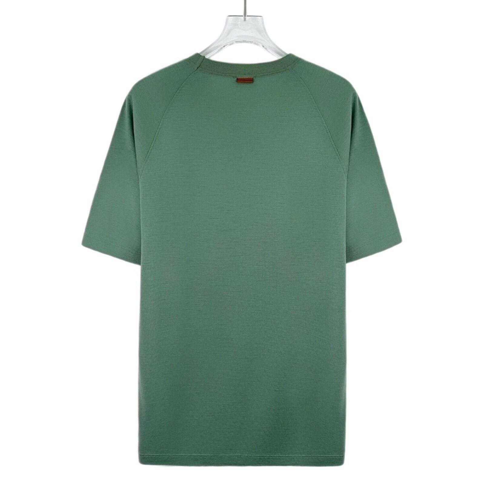 Z Zegna Zegna Green Wool Crewneck T-Shirt Size M Size US M / EU 48-50 / 2 - 3 Thumbnail