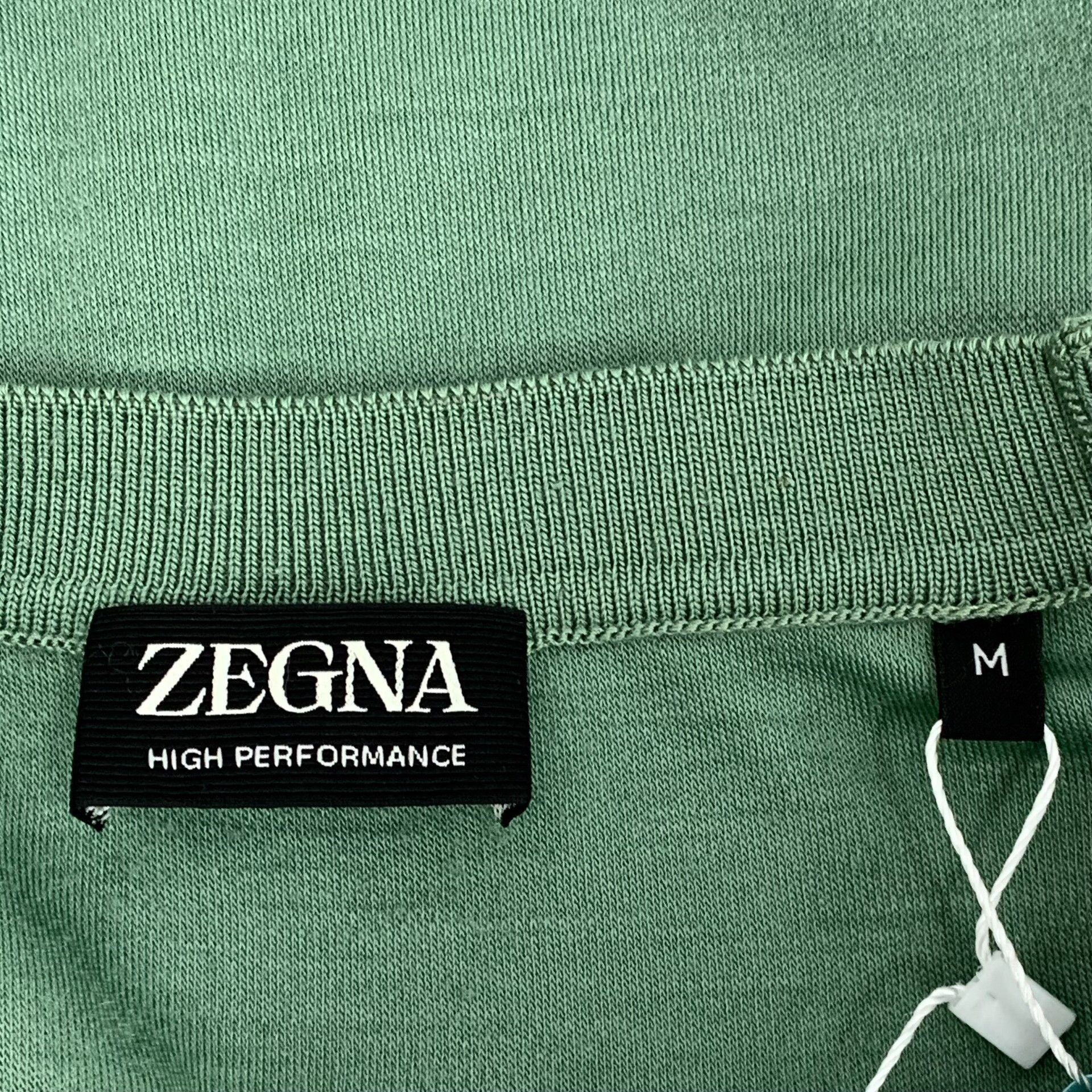 Z Zegna Zegna Green Wool Crewneck T-Shirt Size M Size US M / EU 48-50 / 2 - 6 Thumbnail