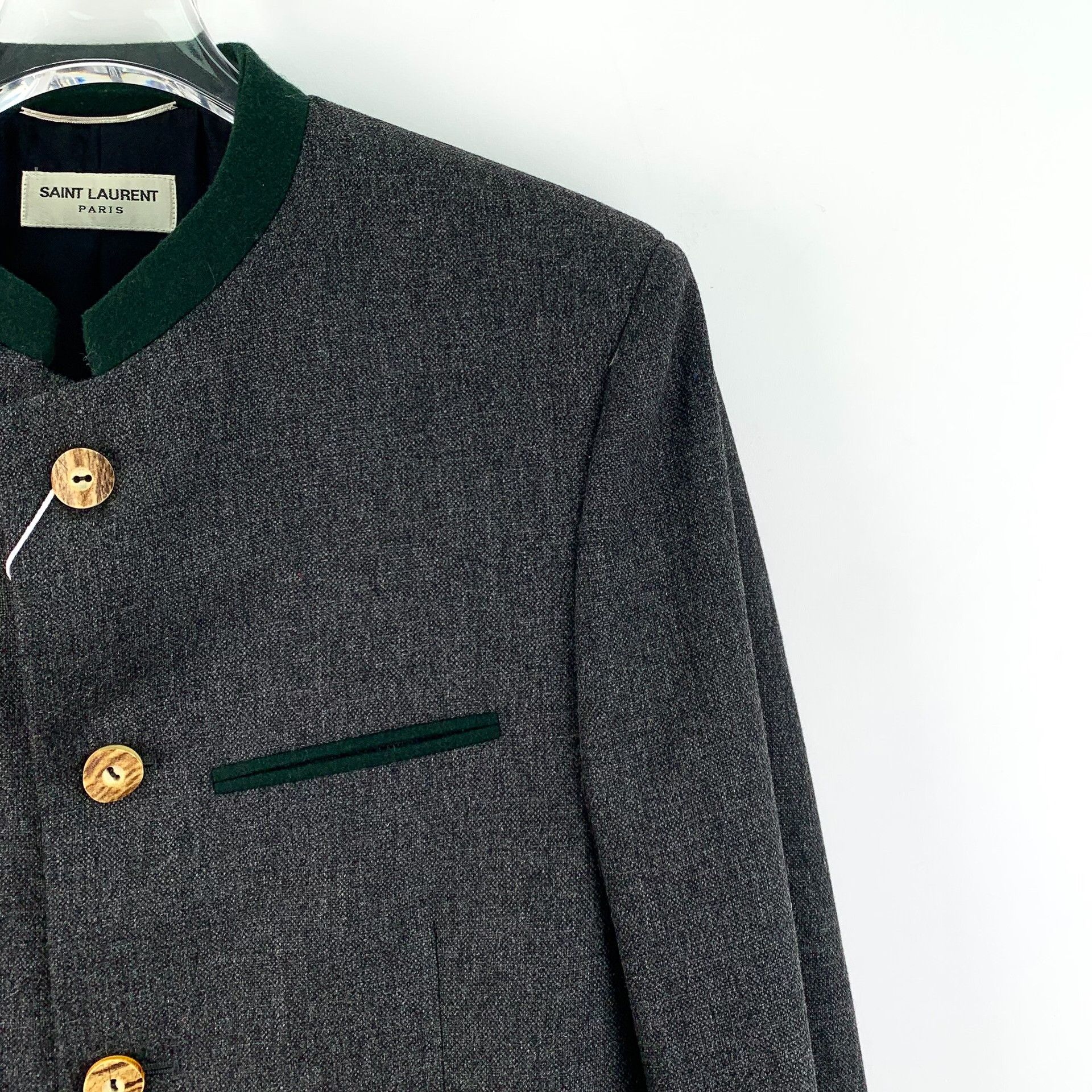 Saint Laurent Paris Saint Laurent Wool Stand Collar Jacket 44 Size US S / EU 44-46 / 1 - 4 Thumbnail