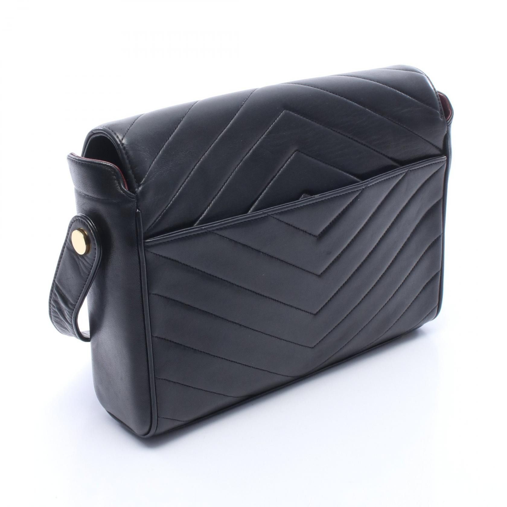 Chanel Chanel CHANEL Chevron V Stitch Lambskin Shoulder Bag Leather Shoulder Bag DUTY FREE for USA Size ONE SIZE - 2 Thumbnail