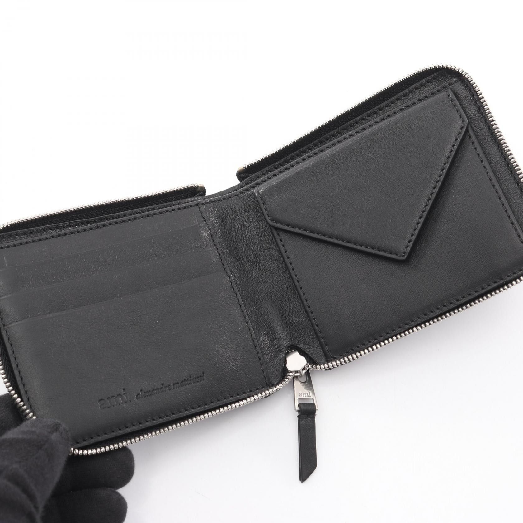 AMI Ami AMI Ami De Coeur Leather Wallet Leather Short Wallet USL704.AL0138001 DUTY FREE for USA Size ONE SIZE - 3 Thumbnail