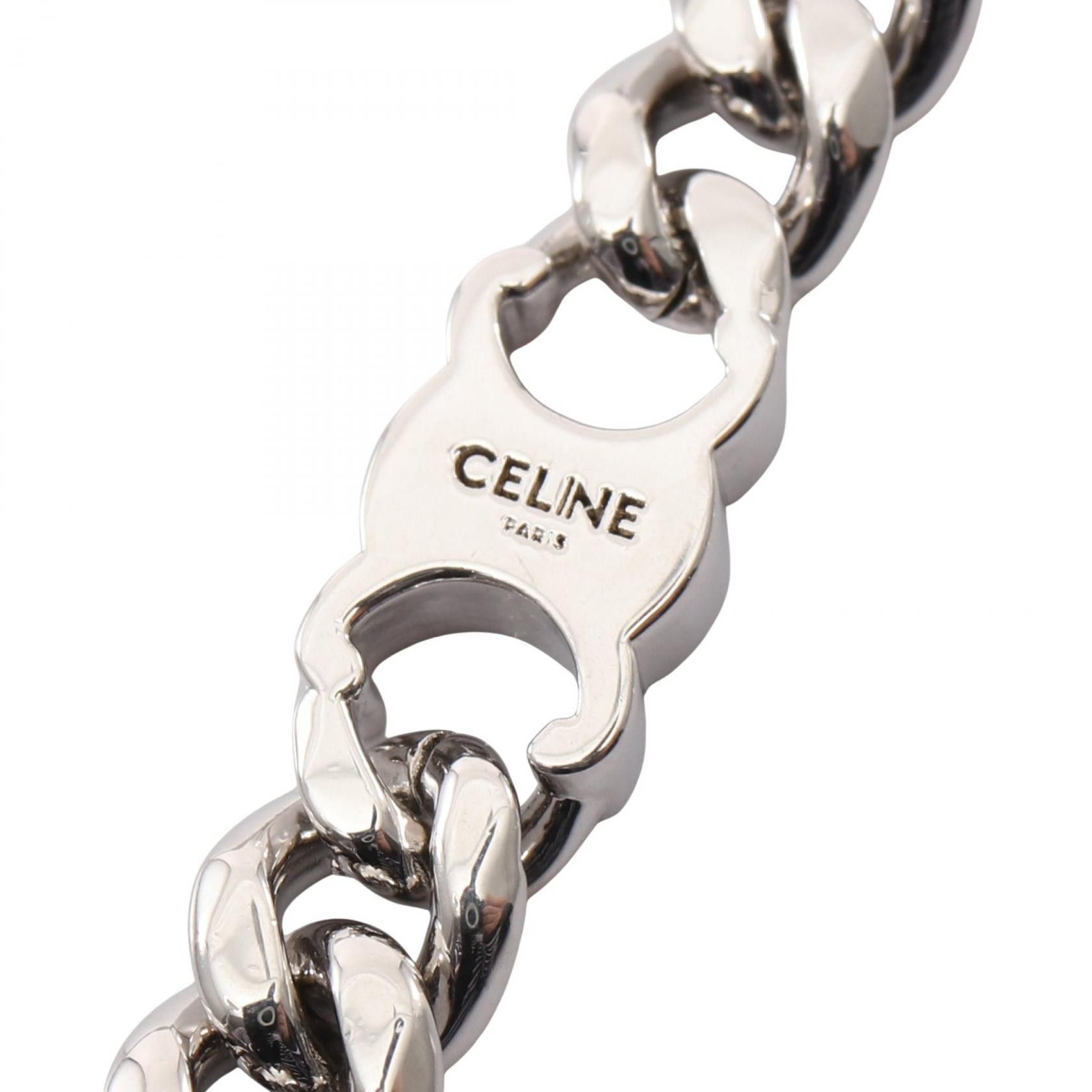 Celine Celine CELINE Triomphe Small Gourmette Stainless Steel Necklace Metal Necklace 460UR6BRA36SI DUTY FREE for USA Size ONE SIZE - 4 Thumbnail