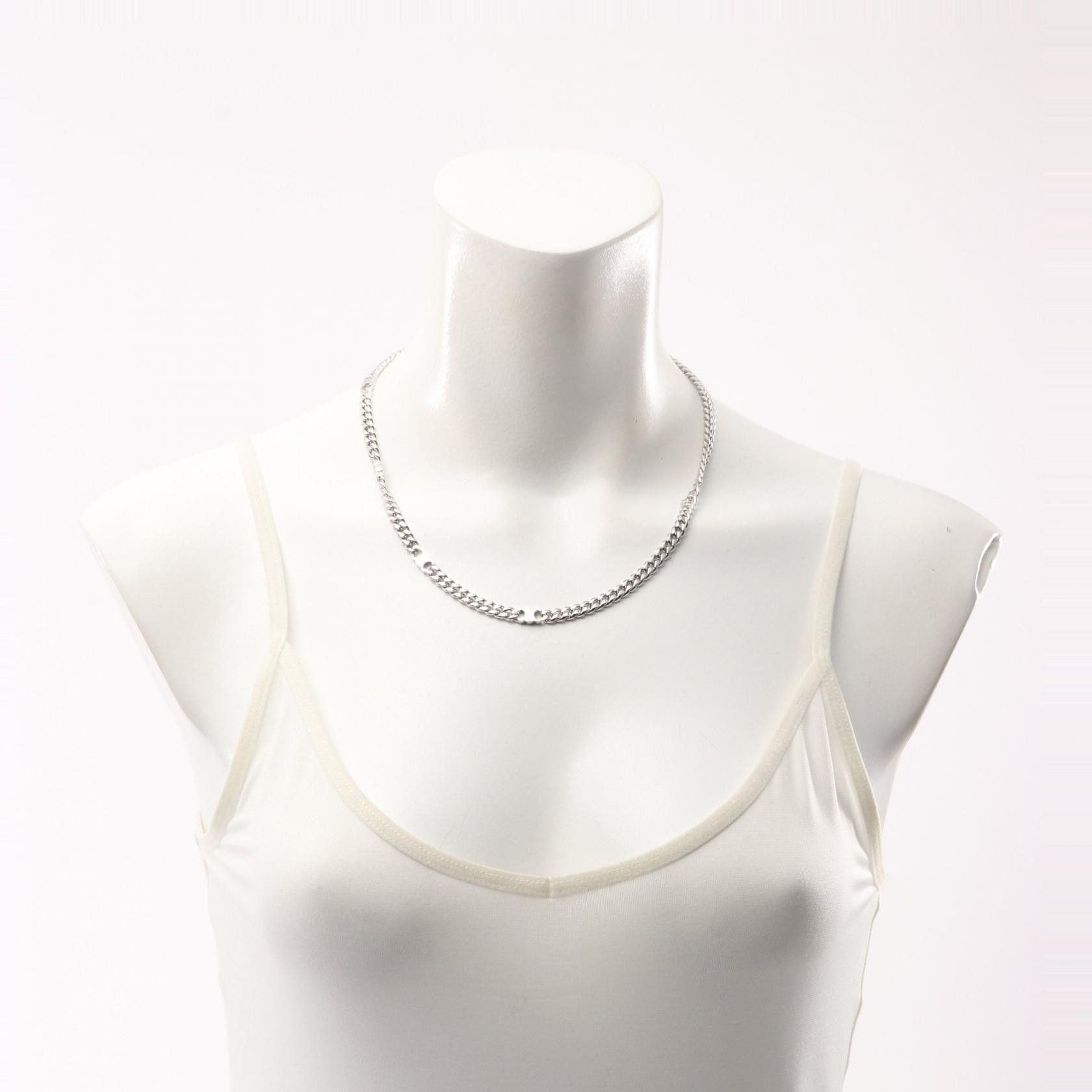 Celine Celine CELINE Triomphe Small Gourmette Stainless Steel Necklace Metal Necklace 460UR6BRA36SI DUTY FREE for USA Size ONE SIZE - 6 Thumbnail