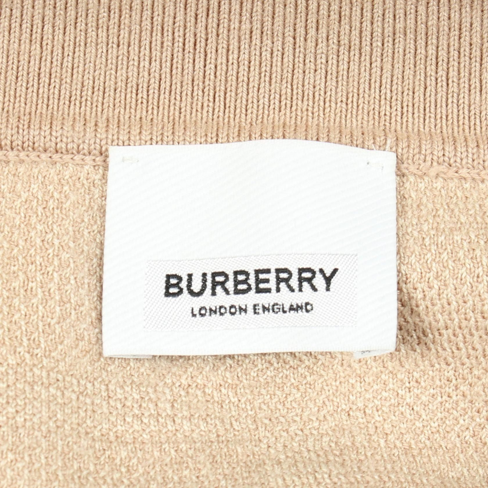 Burberry Burberry Burberry Check Jacquard Wool Silk Polo shirt Textile Tops DUTY FREE for USA Size ONE SIZE - 3 Thumbnail