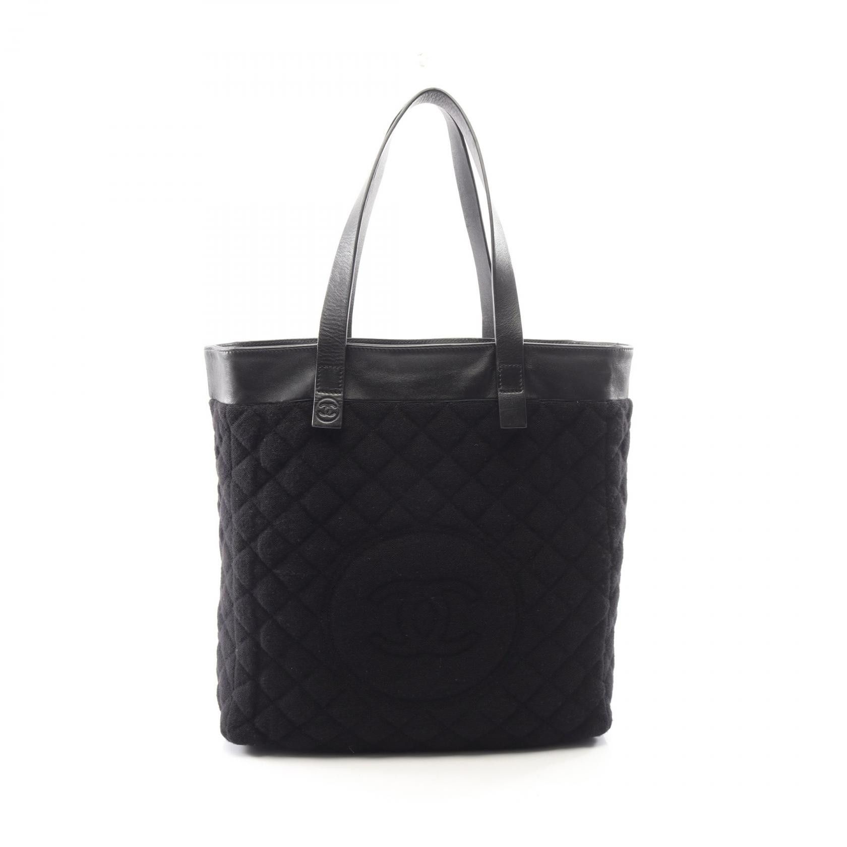 Chanel Chanel Chanel Coco Mark Nylon Leather Reversible Tote Bag Textile Tote Bag DUTY FREE for USA Size ONE SIZE - 6 Thumbnail