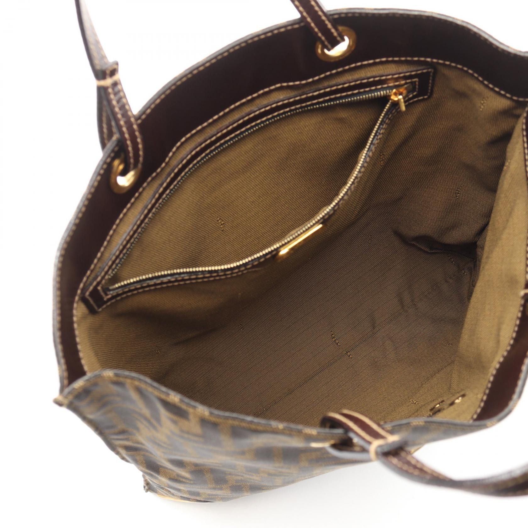 Fendi Fendi Fendi Zucca Nylon Leather Tote Bag Leather Tote Bag DUTY FREE for USA Size ONE SIZE - 3 Thumbnail