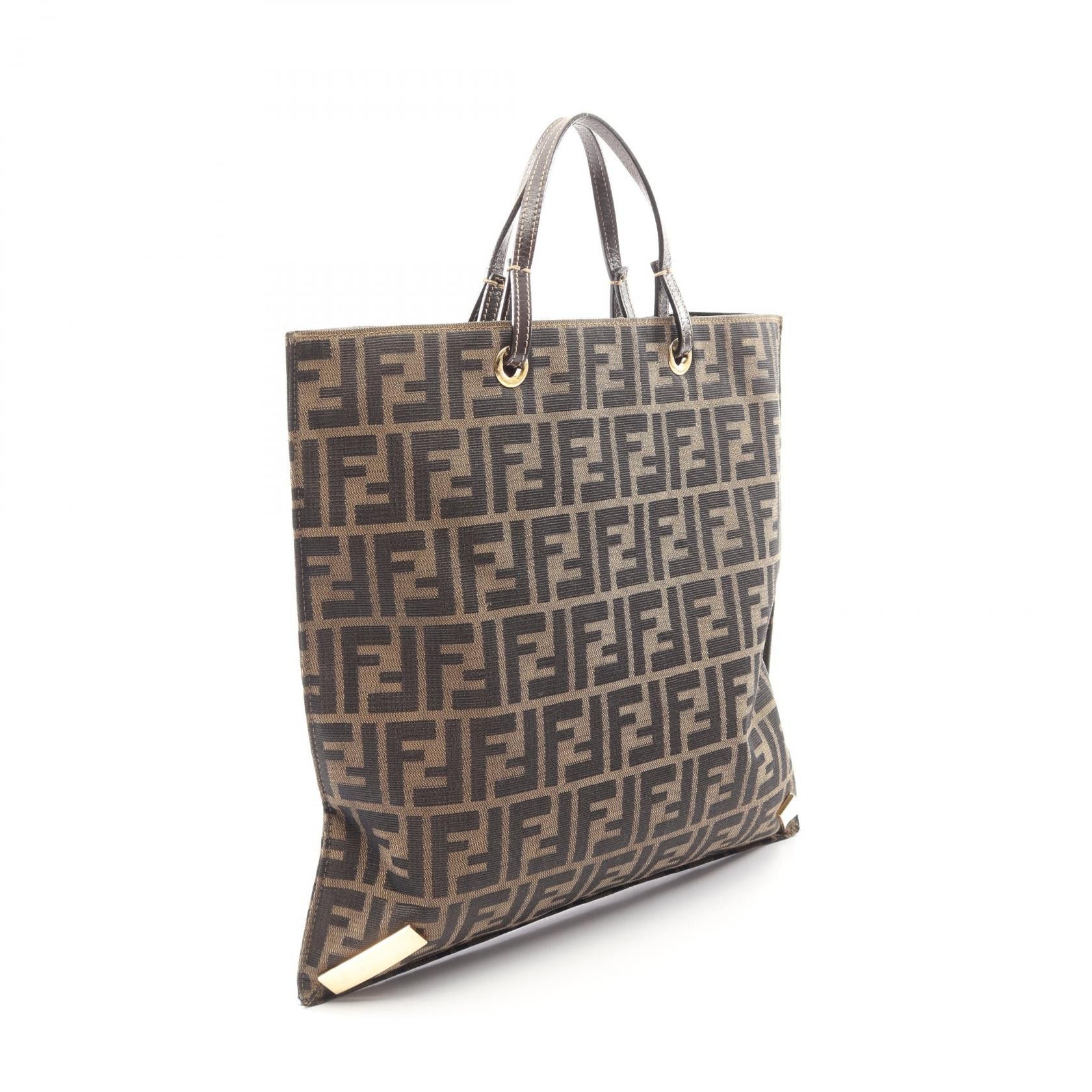Fendi Fendi Fendi Zucca Nylon Leather Tote Bag Leather Tote Bag DUTY FREE for USA Size ONE SIZE - 2 Thumbnail