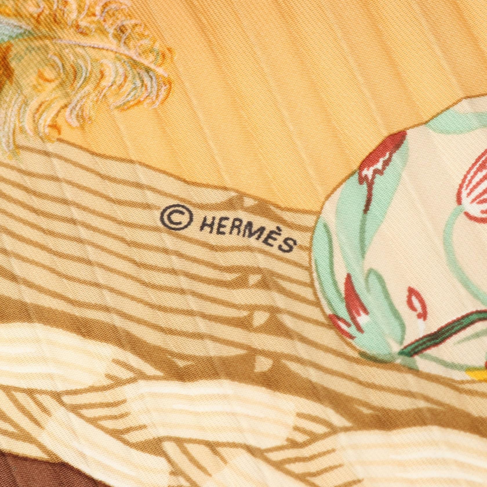 Hermes Hermes Hermes Carre Plisse Couvee d'Hermes Silk Stole Textile Scarf DUTY FREE for USA Size ONE SIZE - 2 Thumbnail