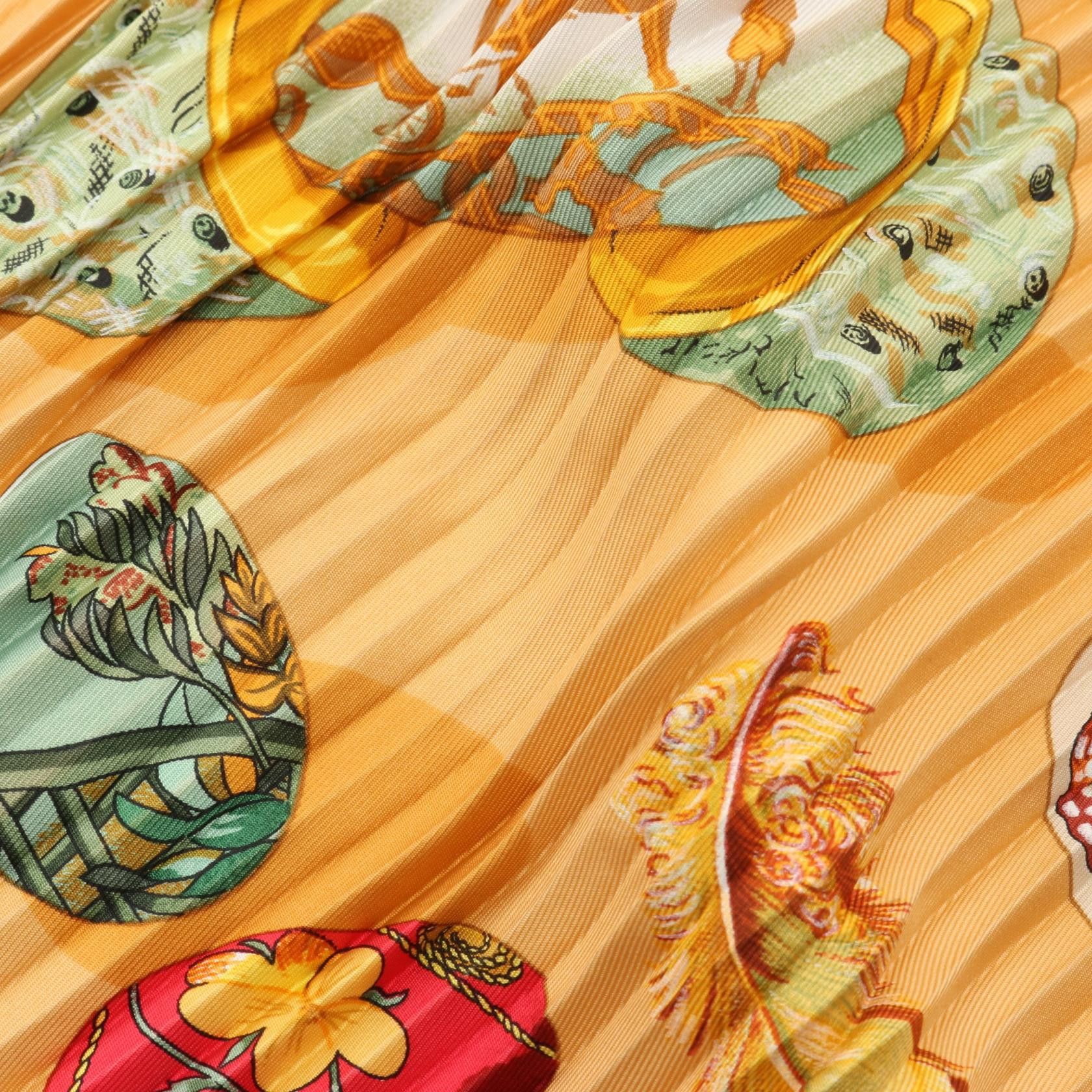 Hermes Hermes Hermes Carre Plisse Couvee d'Hermes Silk Stole Textile Scarf DUTY FREE for USA Size ONE SIZE - 5 Thumbnail