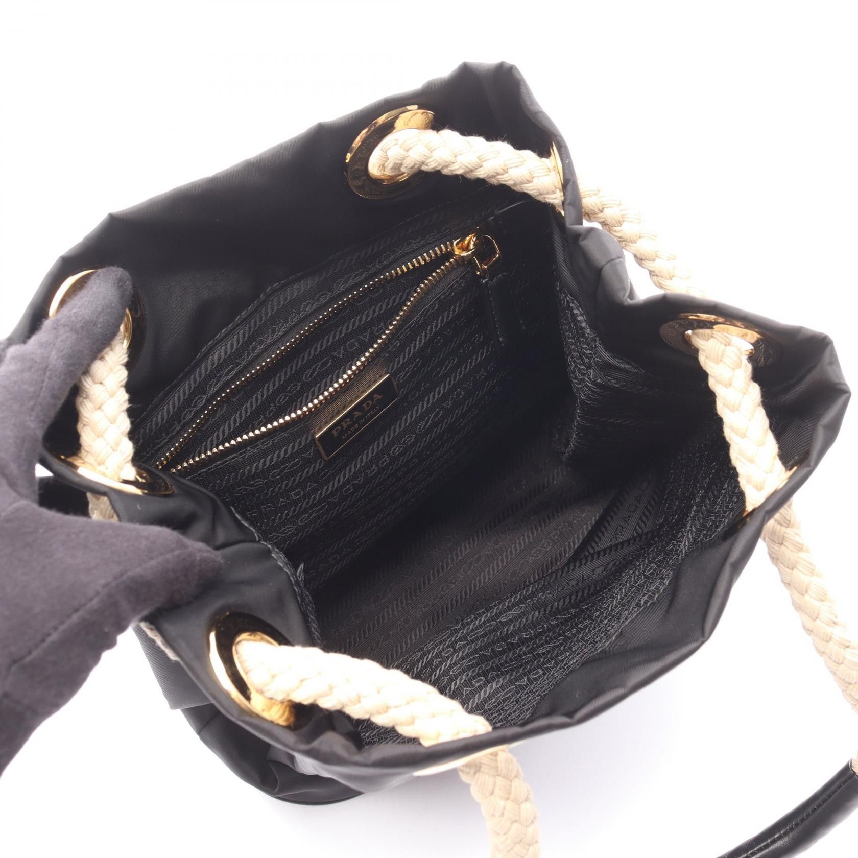 Prada Prada Prada Re-Nylon TESSUTO ROPE bucket bag Textile Shoulder Bag 1BE082 DUTY FREE for USA Size ONE SIZE - 3 Thumbnail