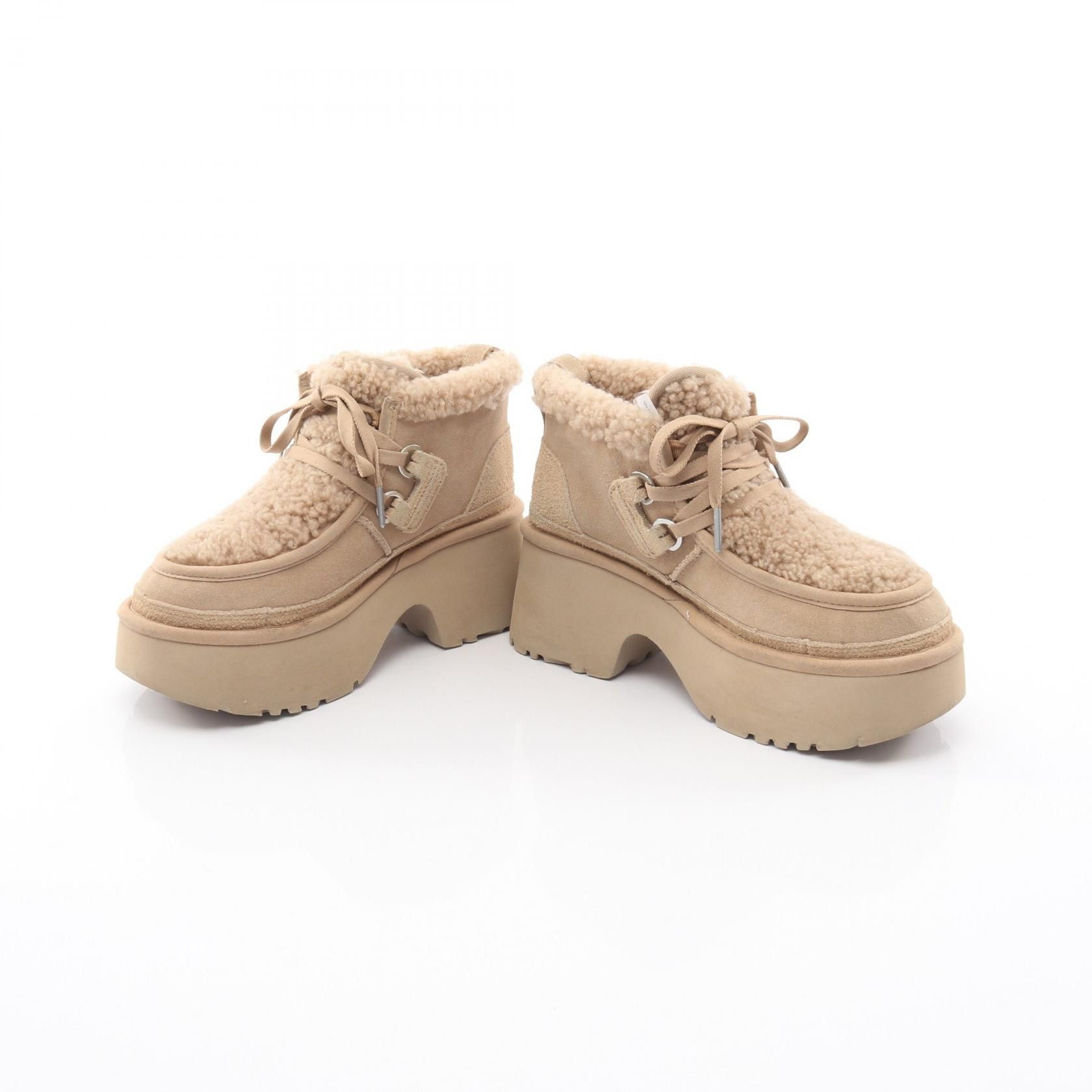 Ugg UGG UGG Classic New Heights Lace Up Suede Sheepskin Boots Leather Shoes DUTY FREE for USA Size ONE SIZE - 3 Thumbnail
