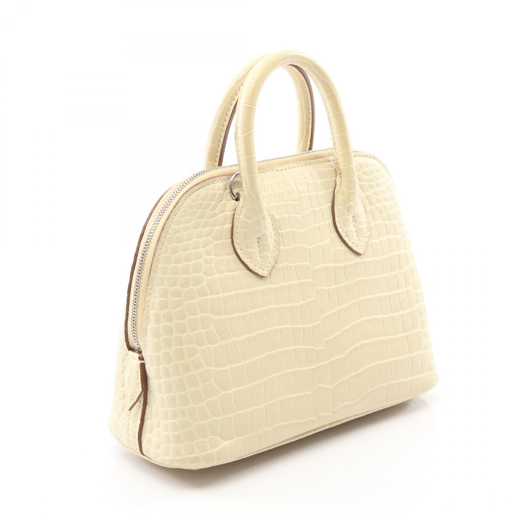 Hermes Hermes Hermes Bolide1923 Mini Porosus Matte Handbag Leather Handbag Stamp U (2022) DUTY FREE for USA Size ONE SIZE - 2 Thumbnail