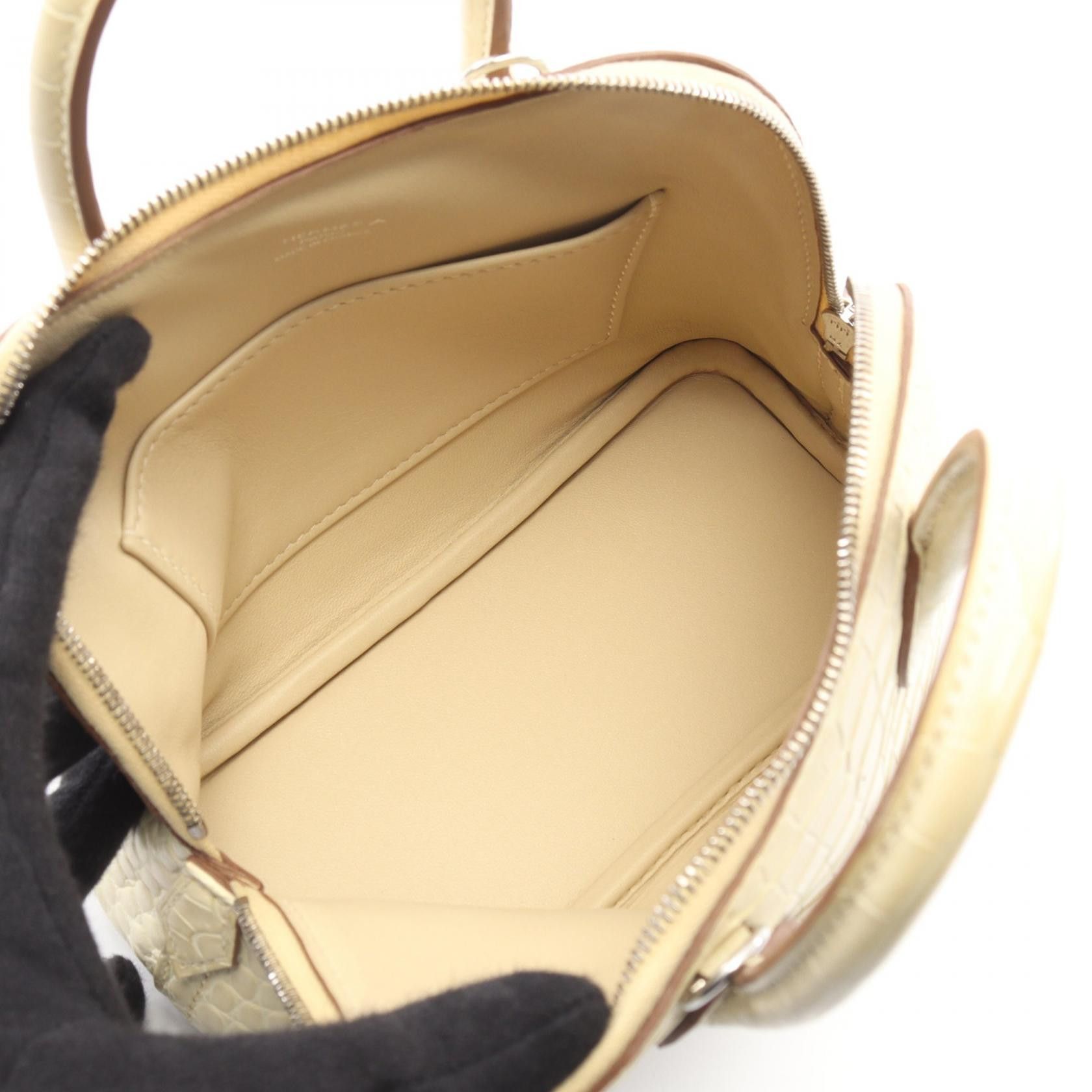 Hermes Hermes Hermes Bolide1923 Mini Porosus Matte Handbag Leather Handbag Stamp U (2022) DUTY FREE for USA Size ONE SIZE - 3 Thumbnail