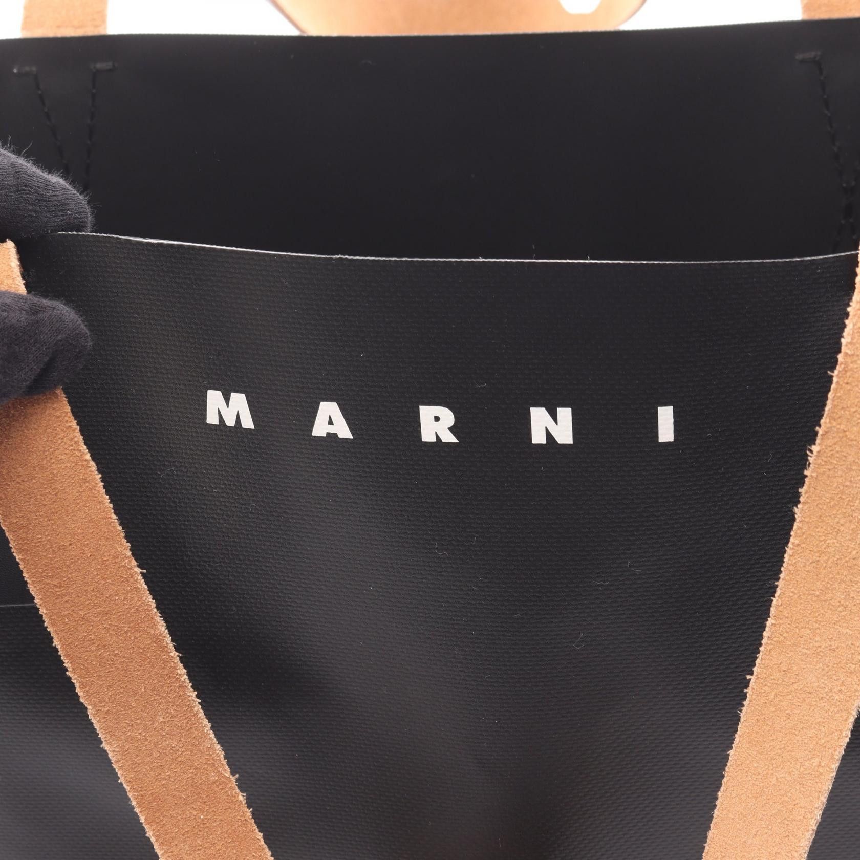 Marni Marni Marni TRIBECA coated canvas leather tote bag Plastic / Synthetic Tote Bag SHMPD0081AO DUTY FREE for USA Size ONE SIZE - 4 Thumbnail