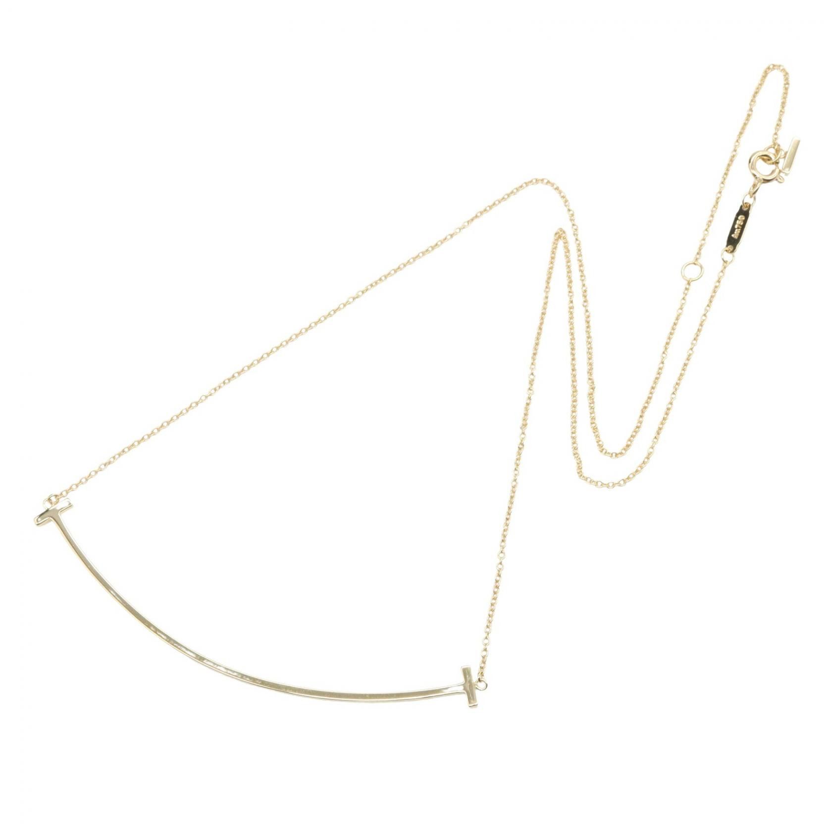 Tiffany & Co. Tiffany & Co. Tiffany & Co. T Smile Au750 Necklace Precious Metal Necklace DUTY FREE for USA Size ONE SIZE - 2 Thumbnail