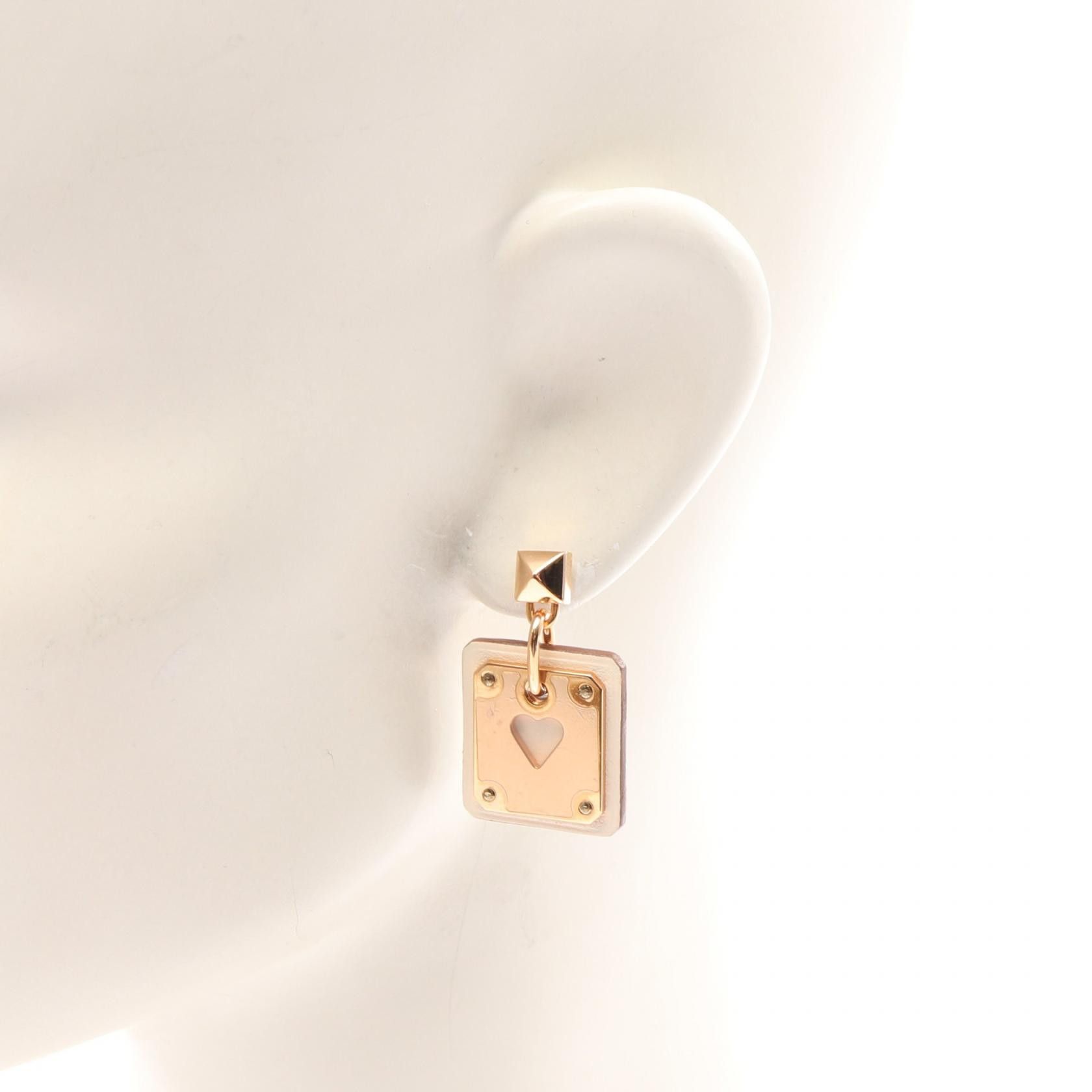 Hermes Hermes Hermes As de Coeur Earrings Metal Earrings DUTY FREE for USA Size ONE SIZE - 4 Thumbnail