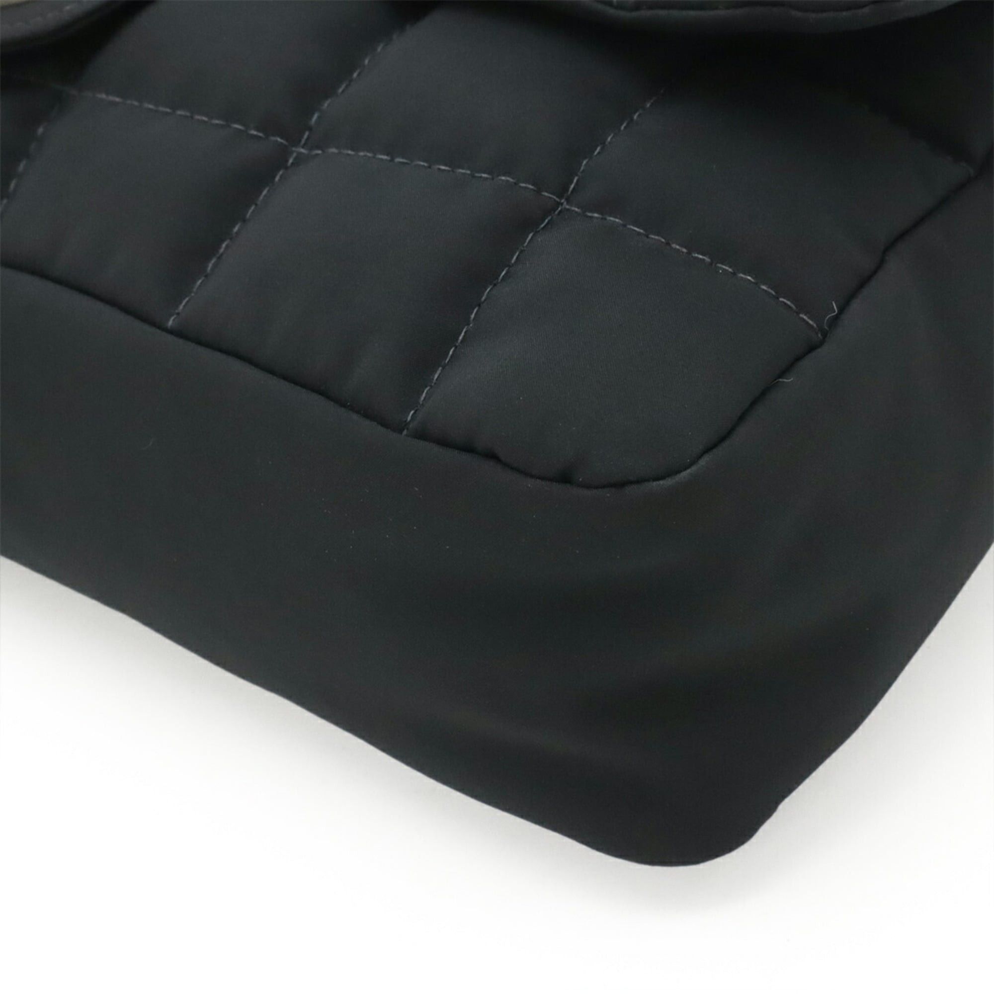Chanel CHANEL Chocolate Bar Coco Mark Chain Shoulder Bag, Quilted Nylon, Black, A20203 Size ONE SIZE - 4 Thumbnail