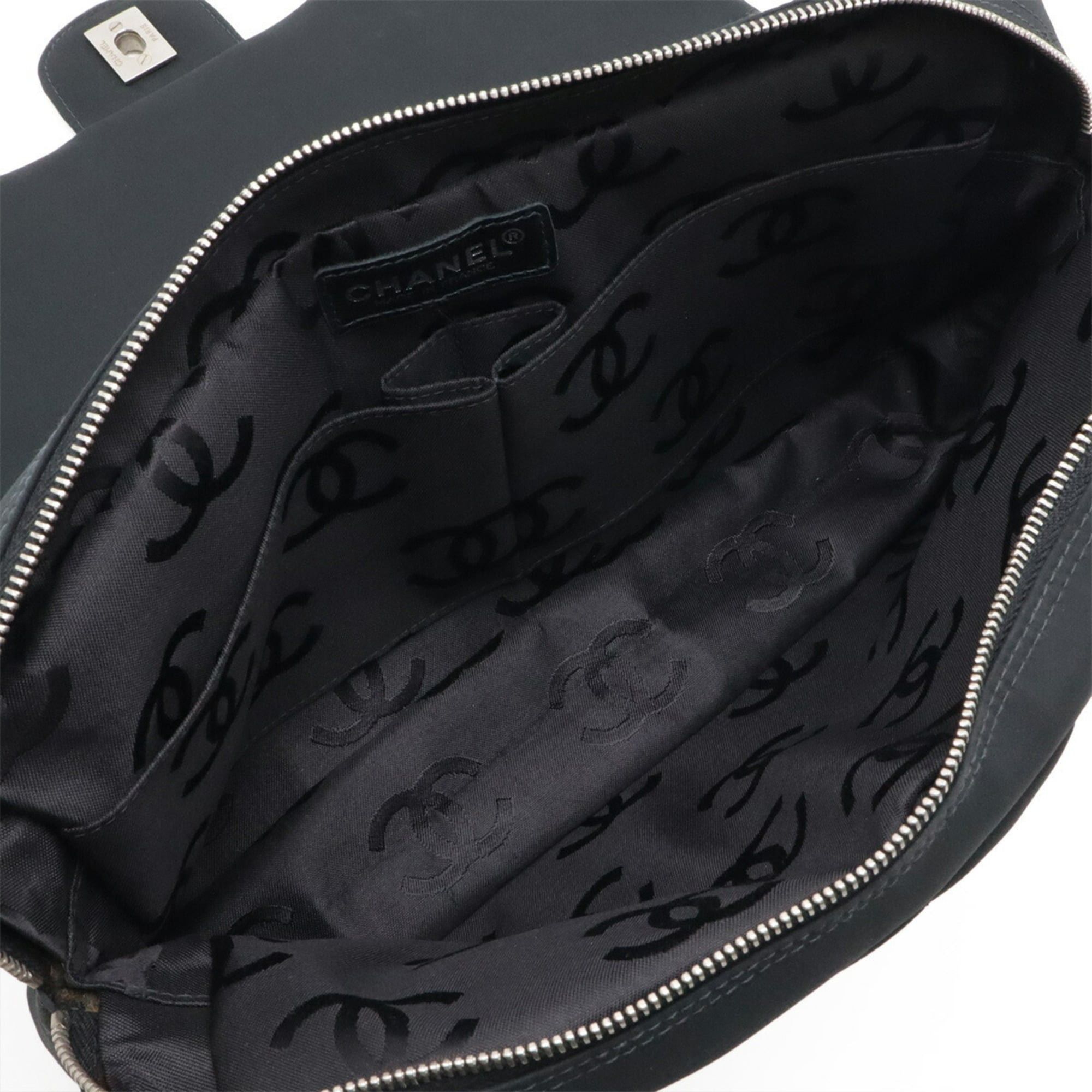 Chanel CHANEL Chocolate Bar Coco Mark Chain Shoulder Bag, Quilted Nylon, Black, A20203 Size ONE SIZE - 7 Thumbnail