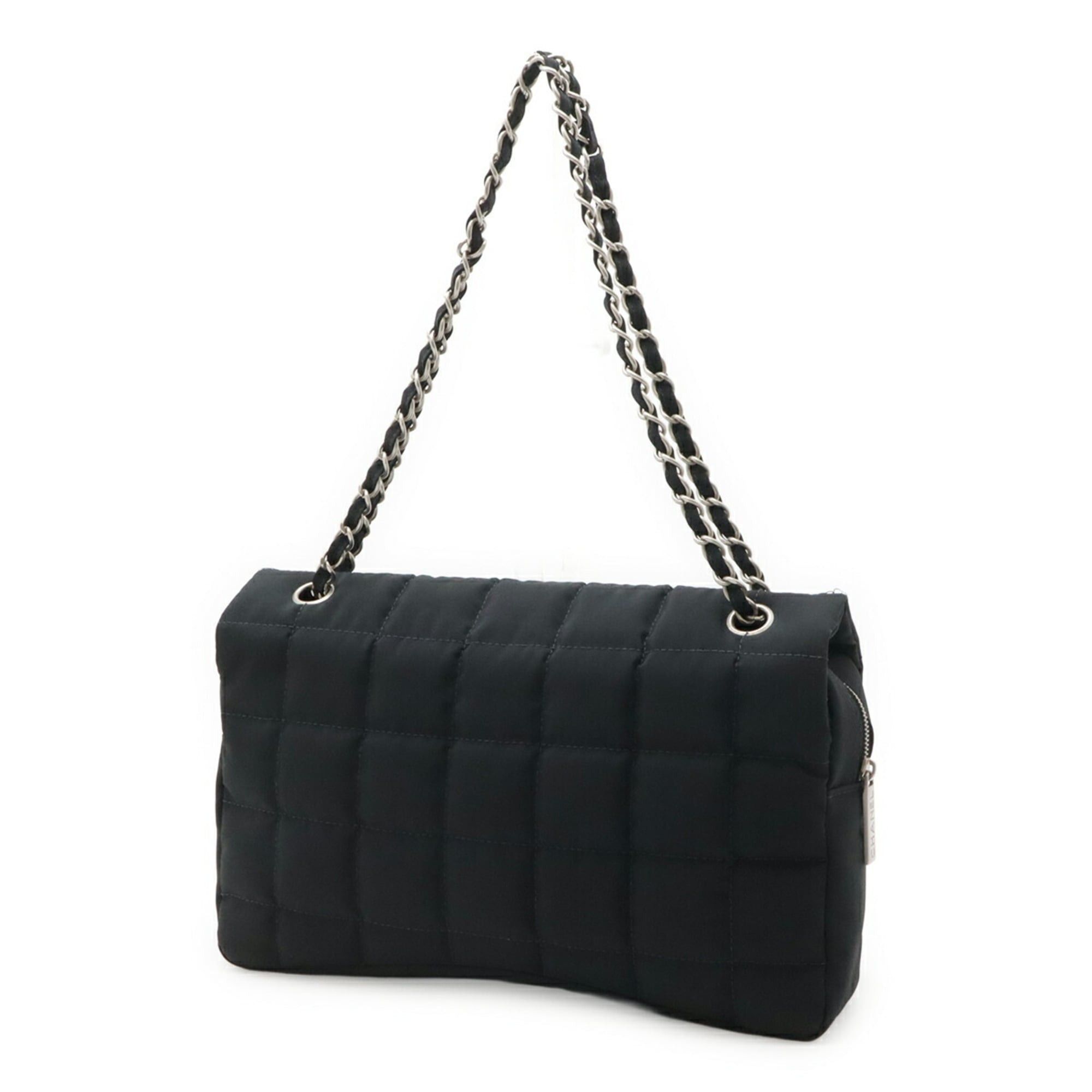 Chanel CHANEL Chocolate Bar Coco Mark Chain Shoulder Bag, Quilted Nylon, Black, A20203 Size ONE SIZE - 3 Thumbnail