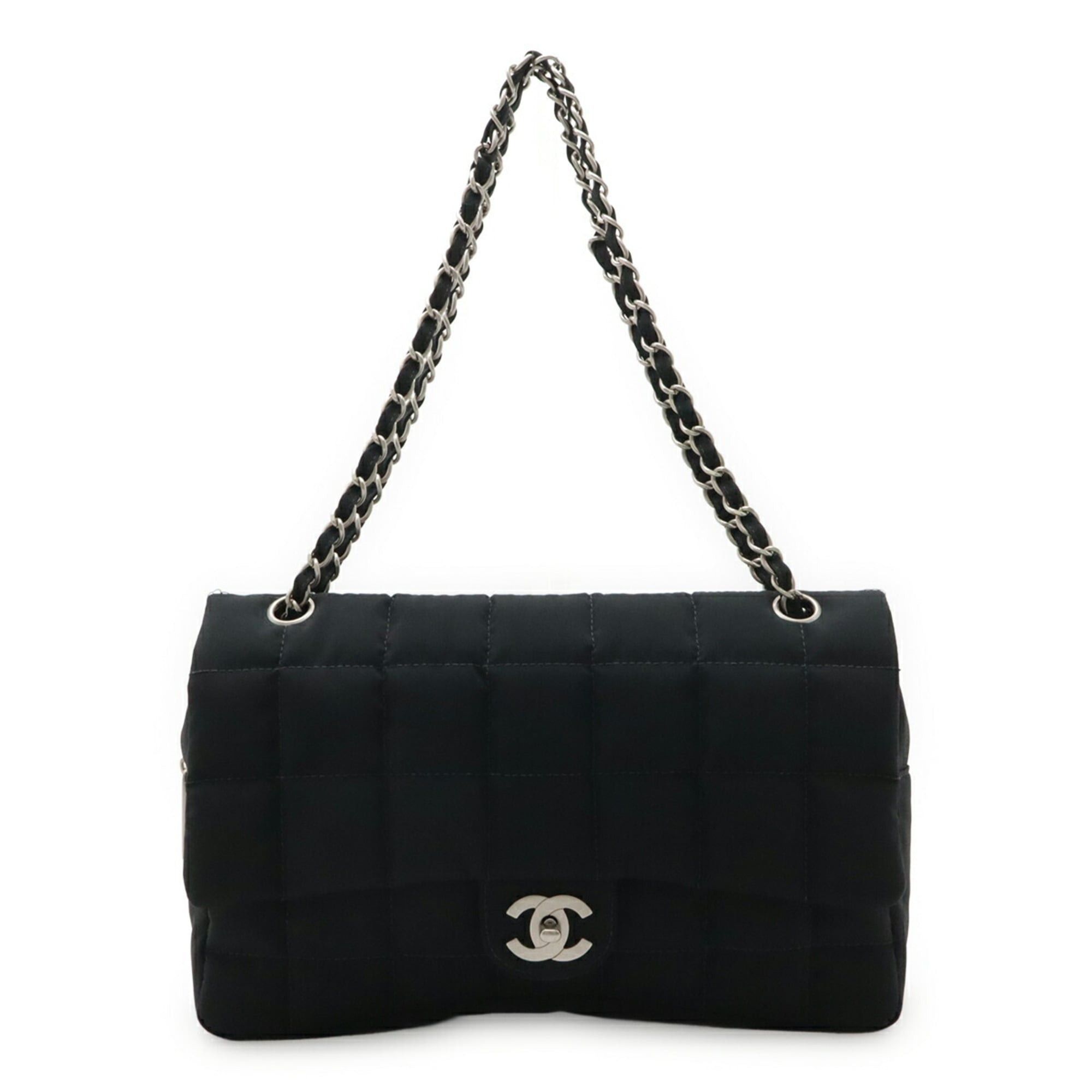 Chanel CHANEL Chocolate Bar Coco Mark Chain Shoulder Bag, Quilted Nylon, Black, A20203 Size ONE SIZE - 2 Thumbnail