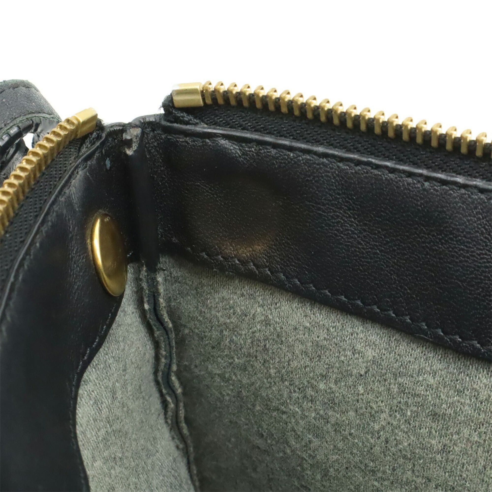 Celine CELINE Trio Large Shoulder Bag, Pouch, Handbag, Leather, Black, 171453 Size ONE SIZE - 8 Thumbnail