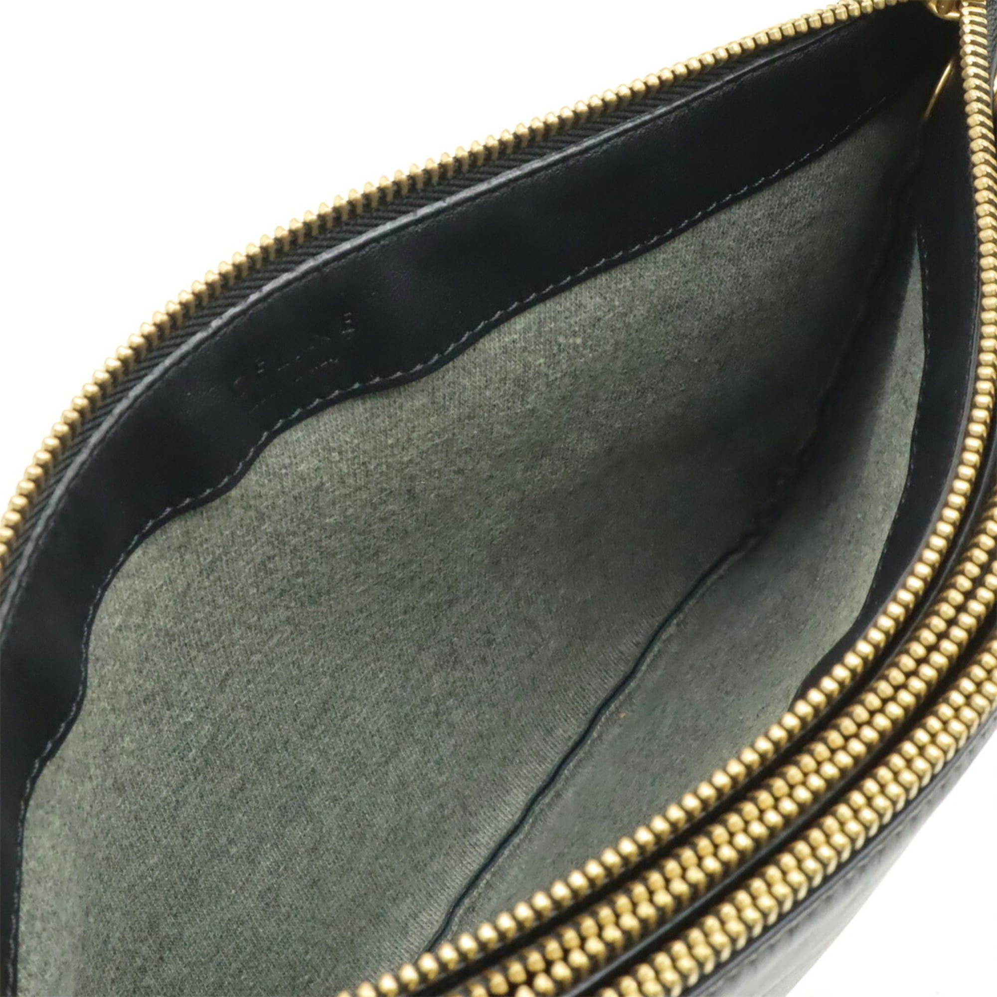 Celine CELINE Trio Large Shoulder Bag, Pouch, Handbag, Leather, Black, 171453 Size ONE SIZE - 7 Thumbnail
