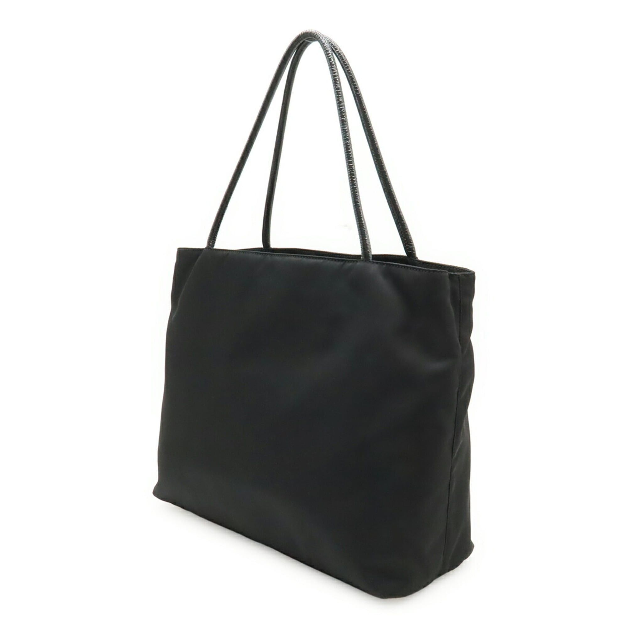 Prada PRADA Triangle Tote Bag Shoulder Nylon Patent Leather NERO Black BR3854 Size ONE SIZE - 3 Thumbnail