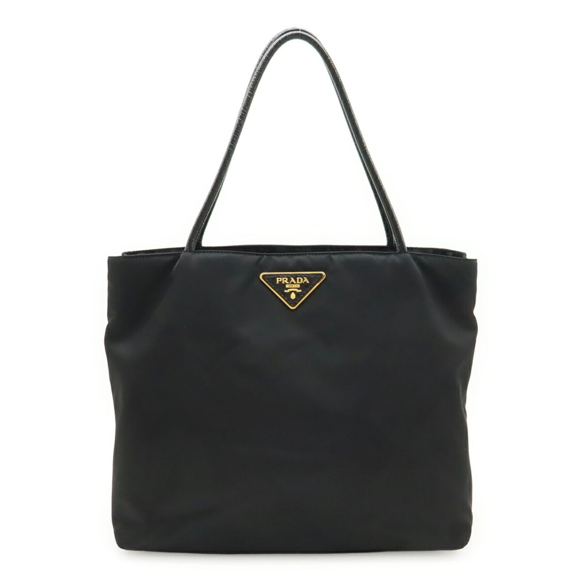 Prada PRADA Triangle Tote Bag Shoulder Nylon Patent Leather NERO Black BR3854 Size ONE SIZE - 2 Thumbnail