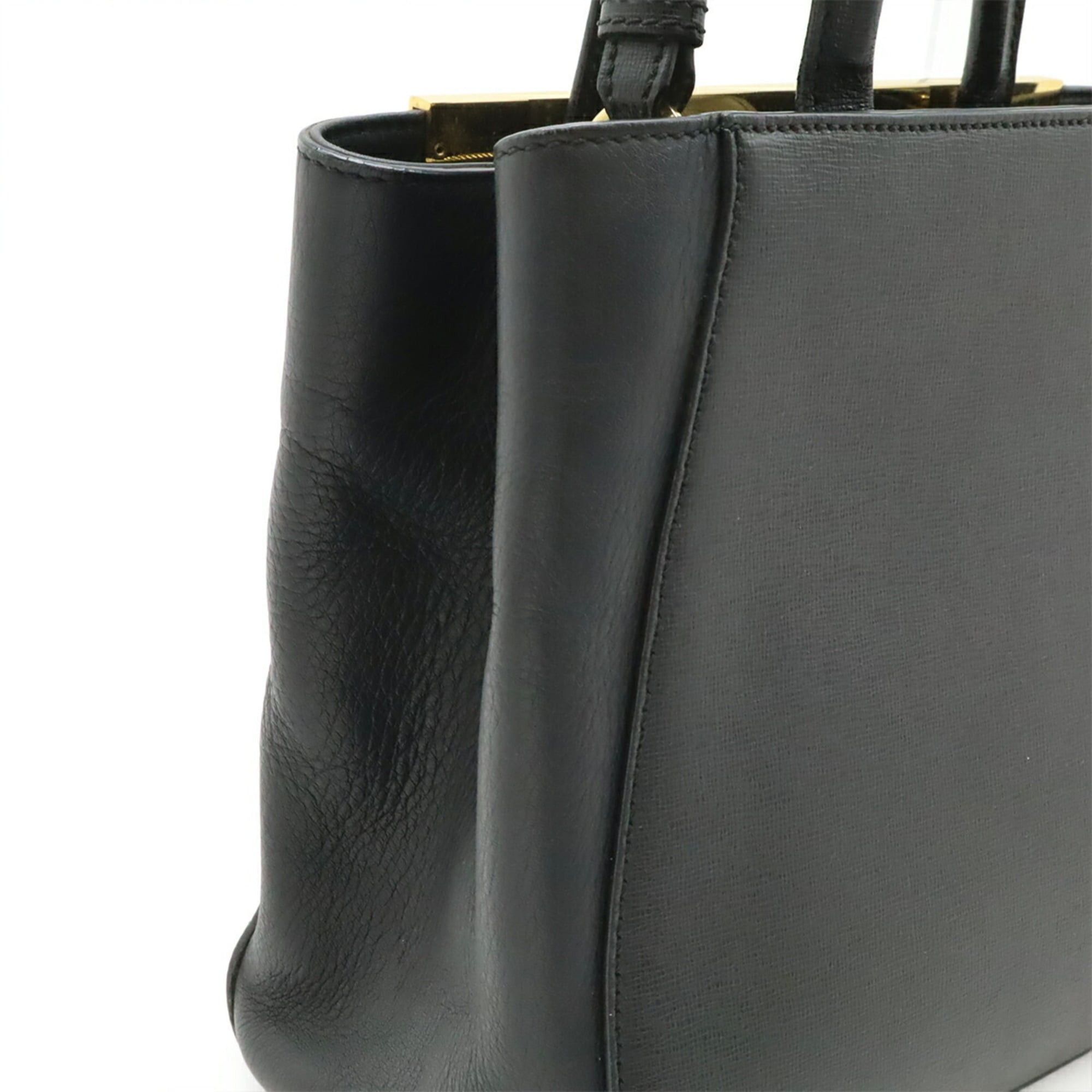 Fendi FENDI Petite 2Jours handbag, tote bag, shoulder leather, black, 8BH253 Size ONE SIZE - 5 Thumbnail