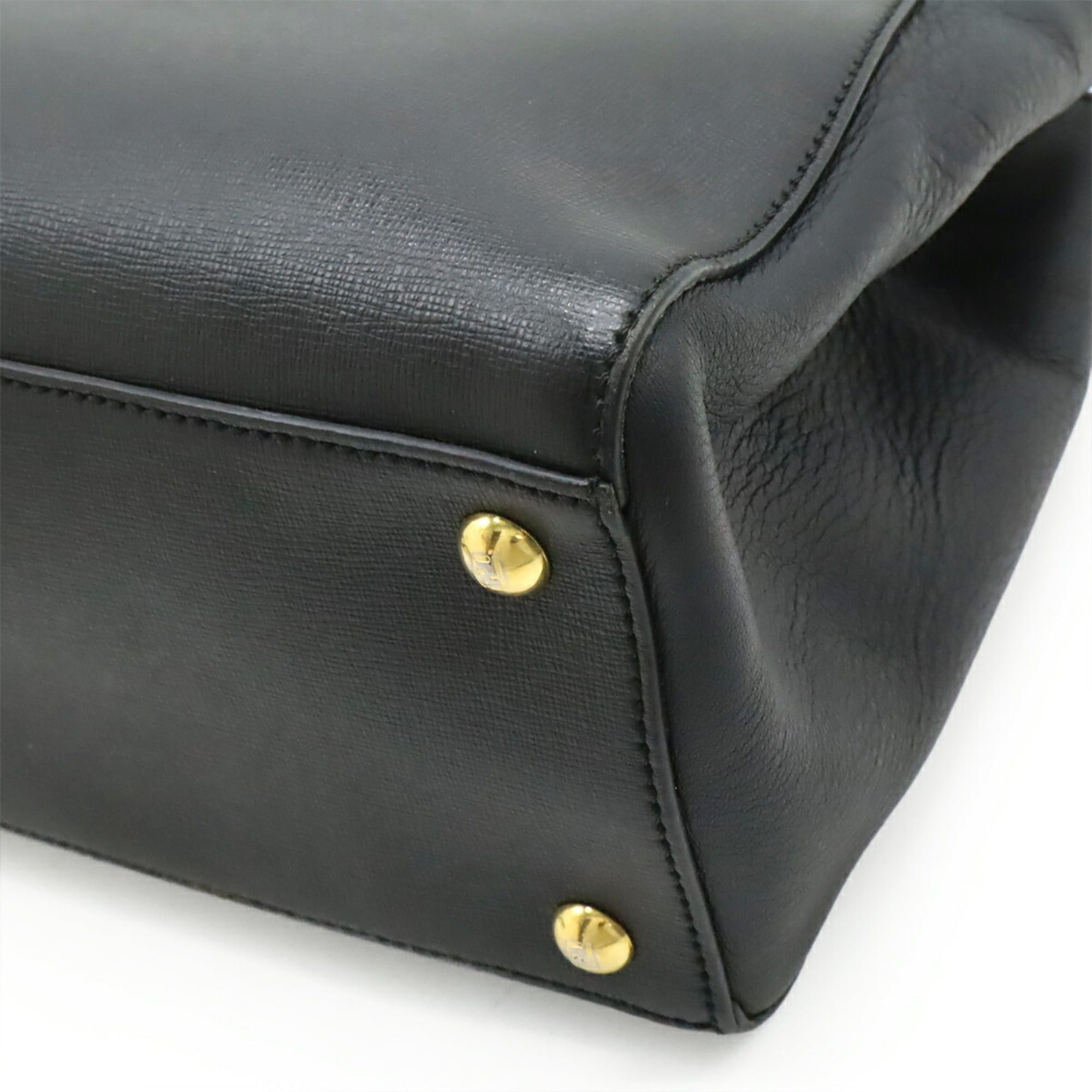 Fendi FENDI Petite 2Jours handbag, tote bag, shoulder leather, black, 8BH253 Size ONE SIZE - 4 Thumbnail