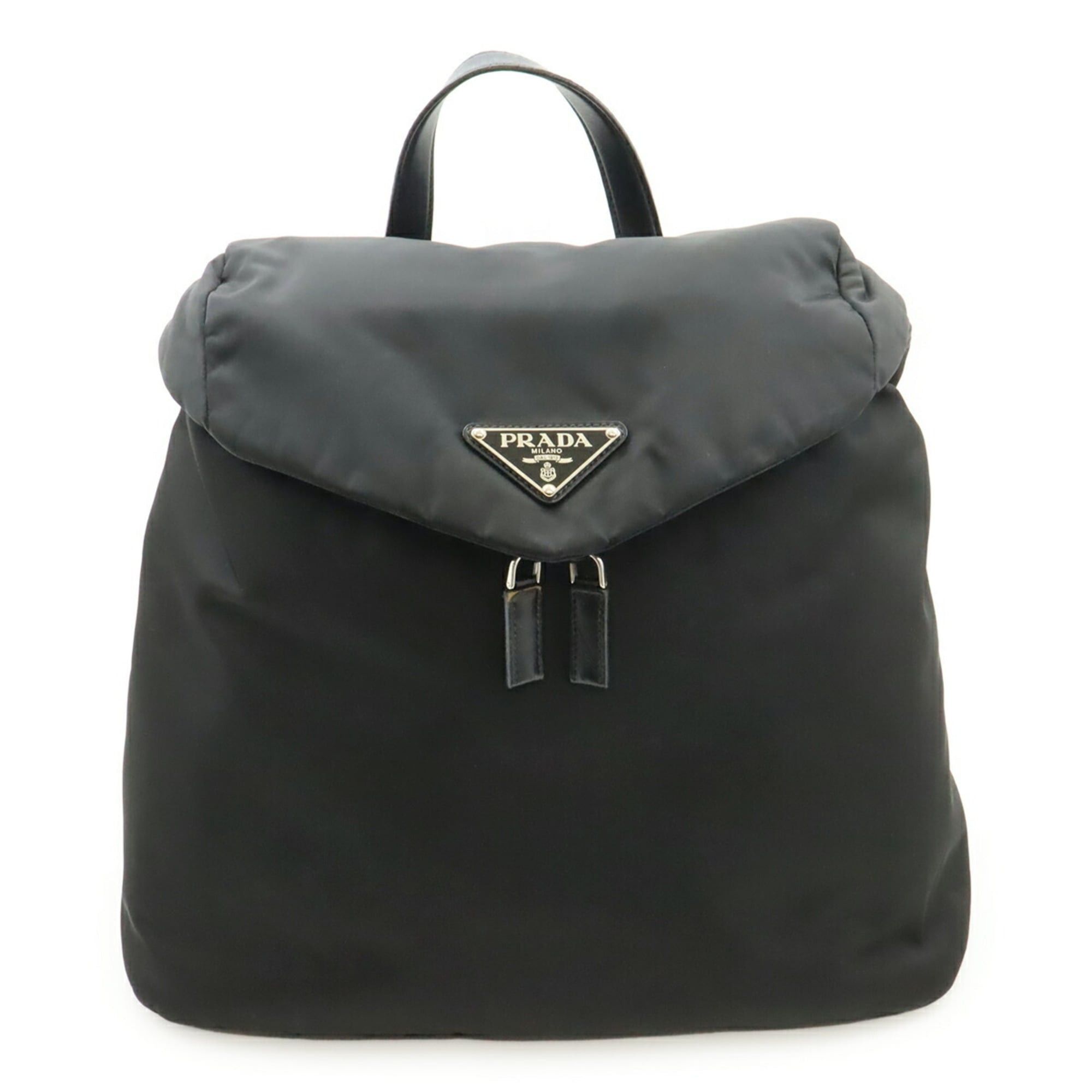 Prada PRADA Re-Nylon Backpack, Nylon and Leather, Black (NERO), 2VZ095, Purchased from a domestic boutique. Size ONE SIZE - 2 Thumbnail