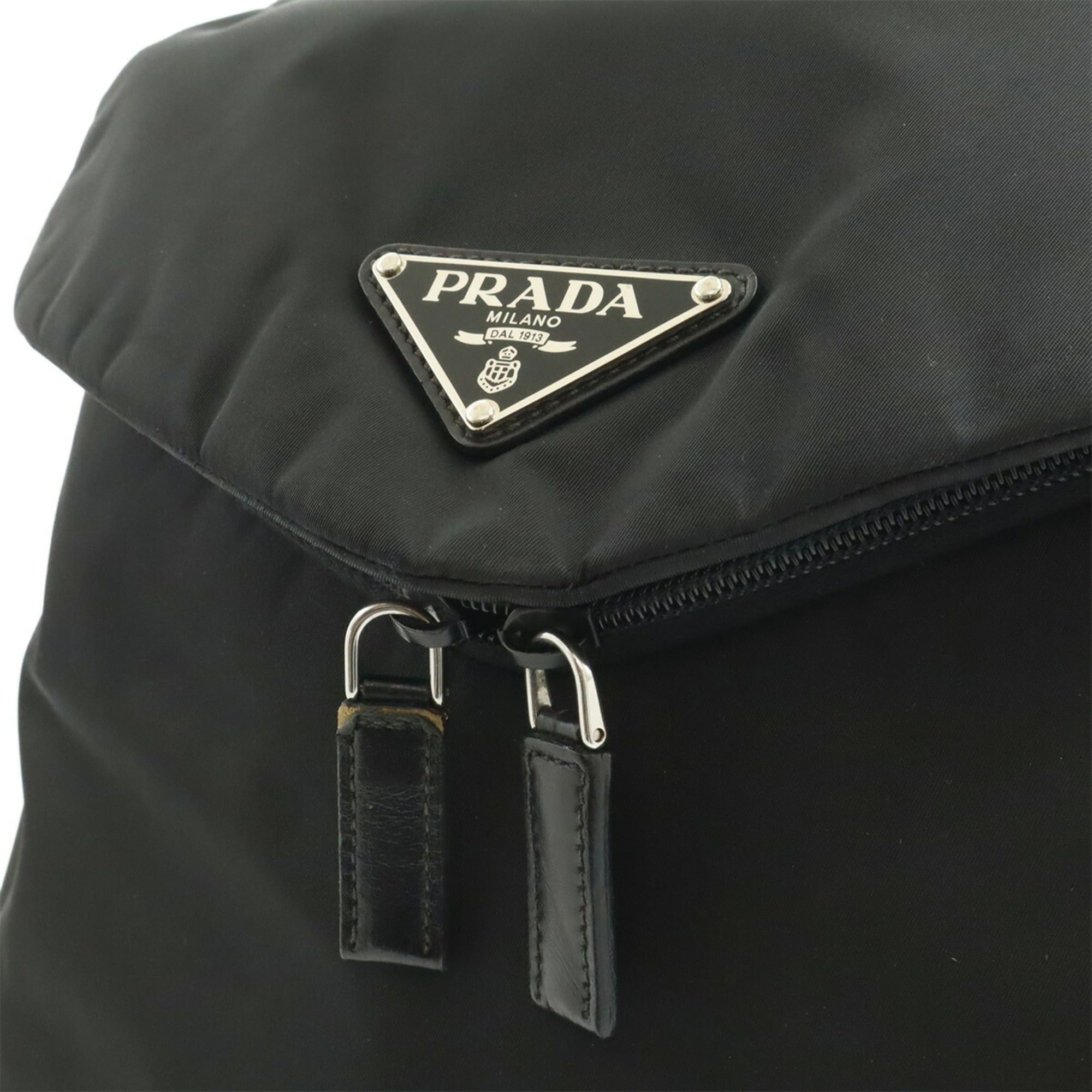 Prada PRADA Re-Nylon Backpack, Nylon and Leather, Black (NERO), 2VZ095, Purchased from a domestic boutique. Size ONE SIZE - 10 Thumbnail