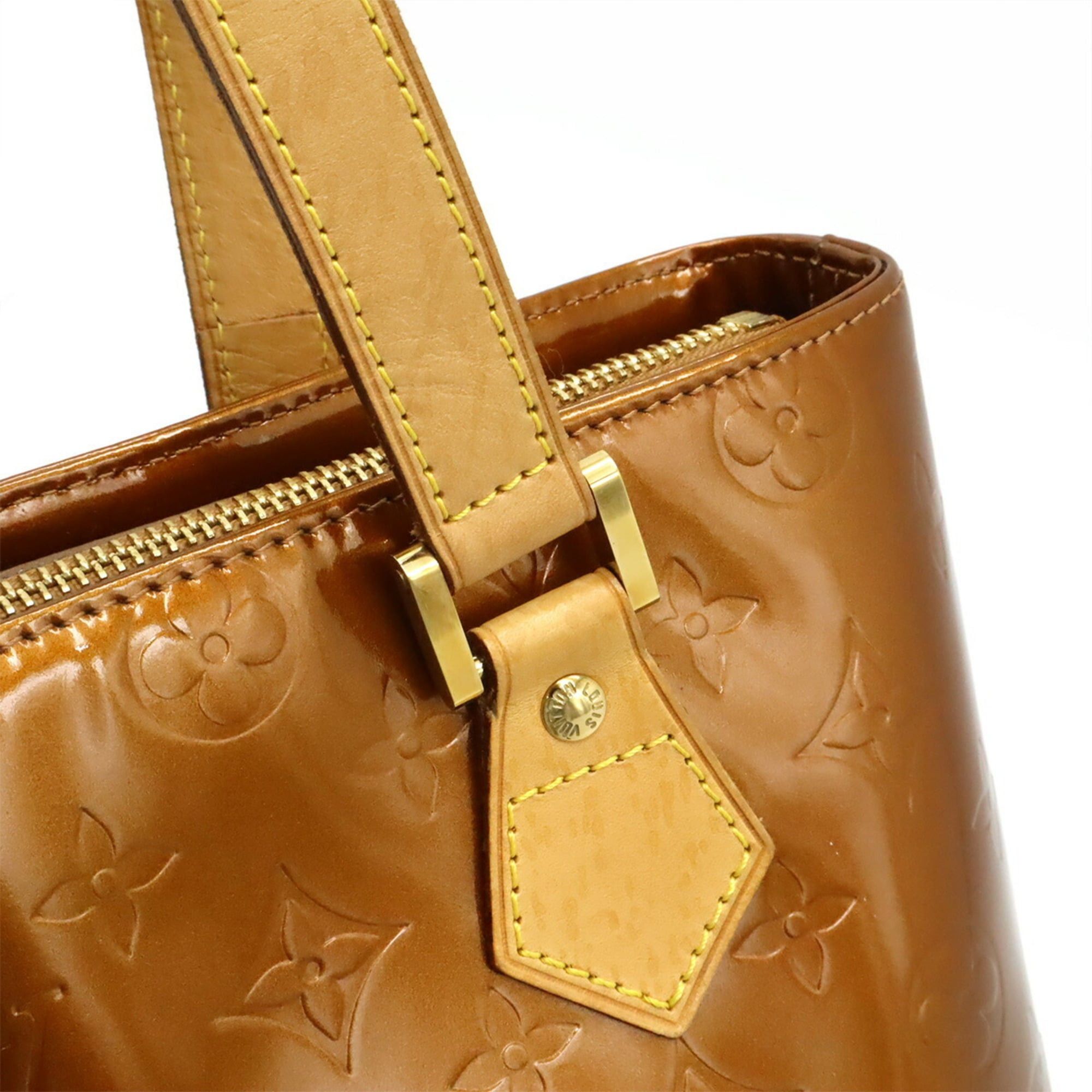 Louis Vuitton Louis Vuitton Monogram Vernis Houston Tote Bag Shoulder Enamel Bronze M91122 Size ONE SIZE - 8 Thumbnail
