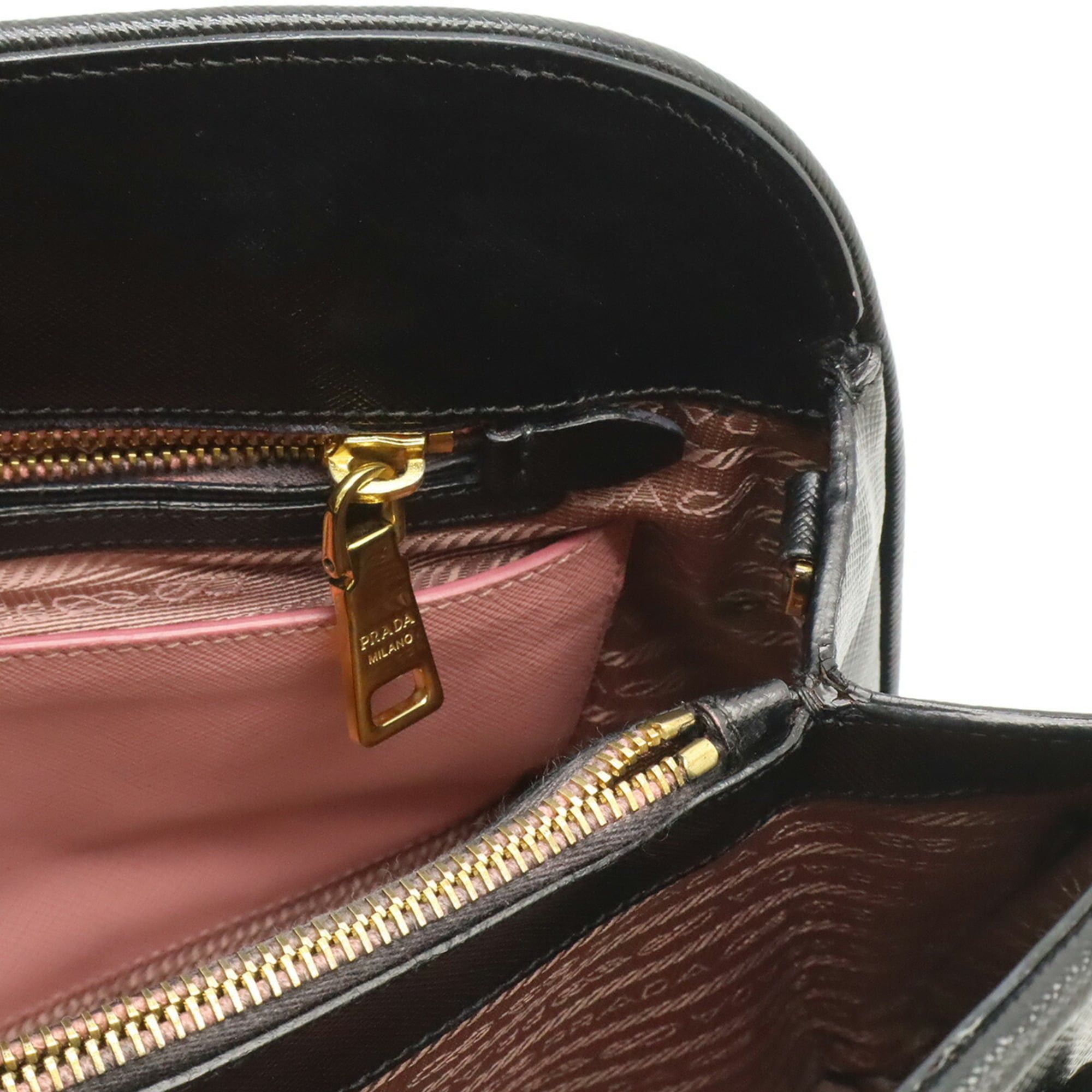 Prada PRADA Triangle Handbag/Shoulder Bag, Saffiano Leather, Black, BN2567 Size ONE SIZE - 7 Thumbnail