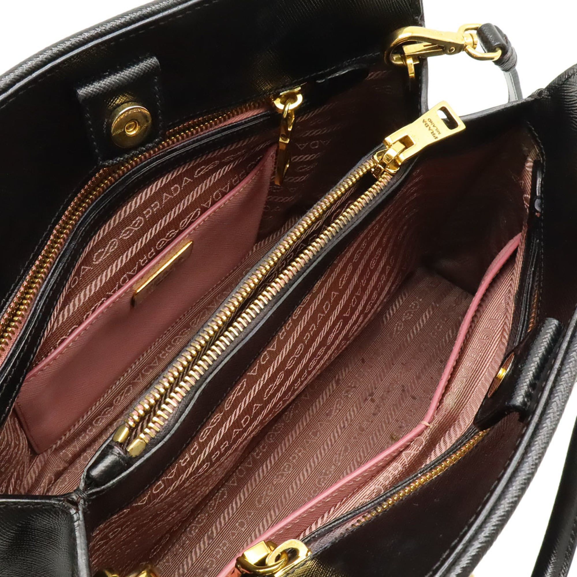Prada PRADA Triangle Handbag/Shoulder Bag, Saffiano Leather, Black, BN2567 Size ONE SIZE - 6 Thumbnail
