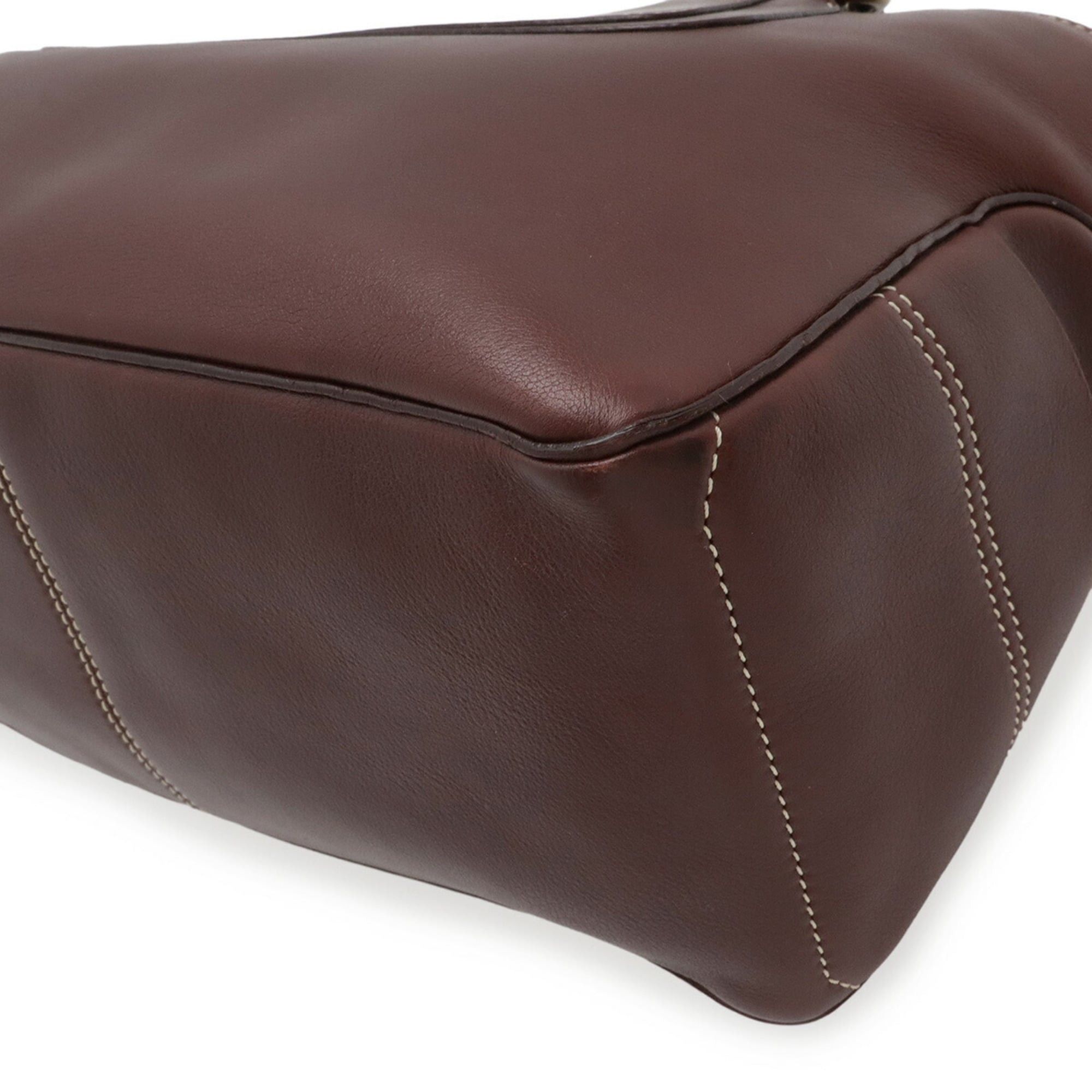 Celine CELINE Boogie Bag Handbag Tote Leather Bordeaux Wine Red Size ONE SIZE - 4 Thumbnail