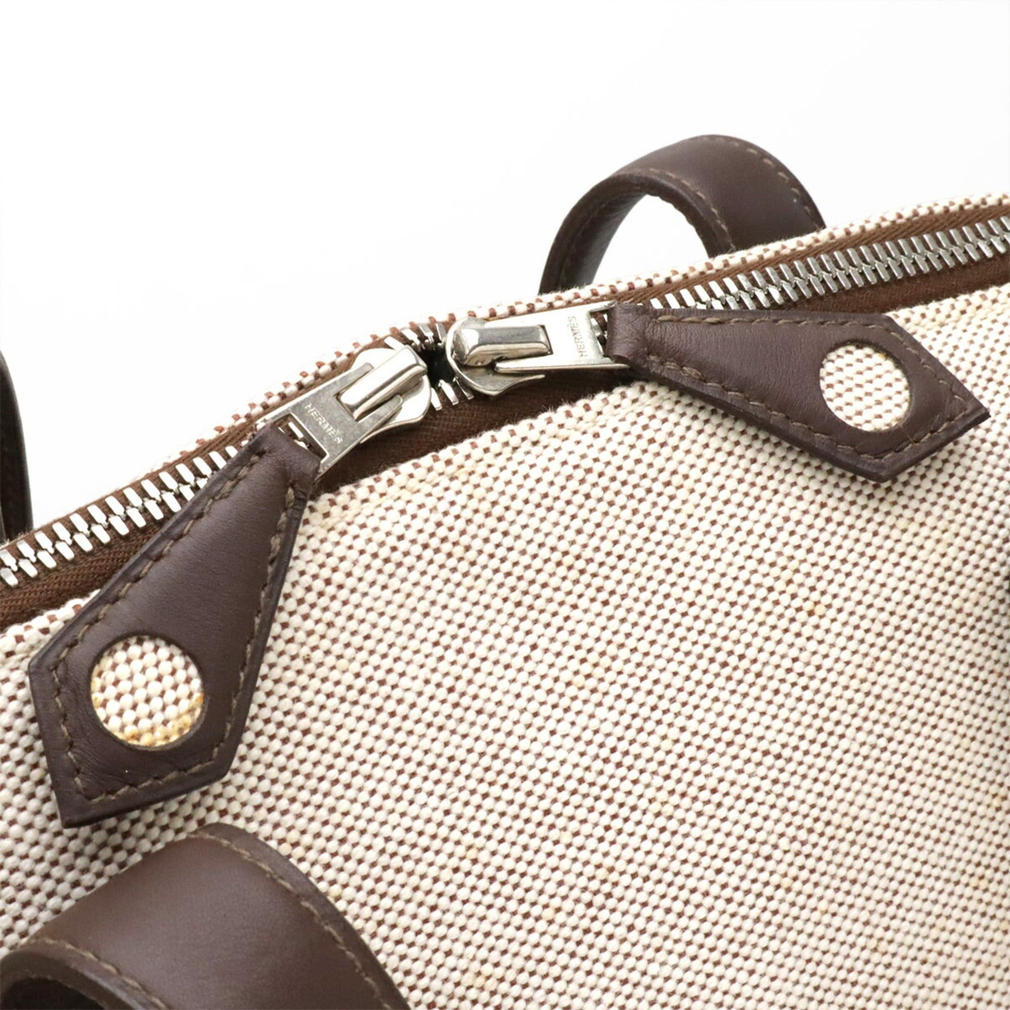 Hermes HERMES Sac Ybou MM Tote Bag Handbag Toile H Leather Ivory Natural Brown □J Stamp Size ONE SIZE - 5 Thumbnail